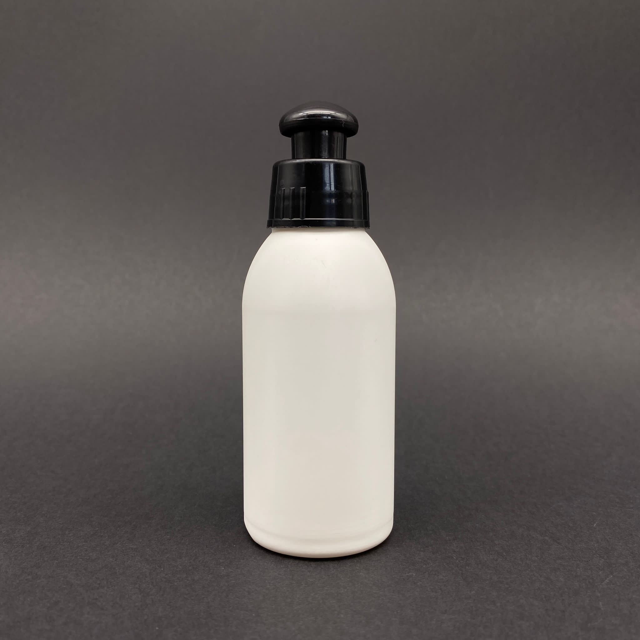 100 Cc Beyaz Polietilen Sert Şişe - Siyah Akıtıcılı Push Pull Kapaklı - 100 Ml Kapaklı Plastik Şişe