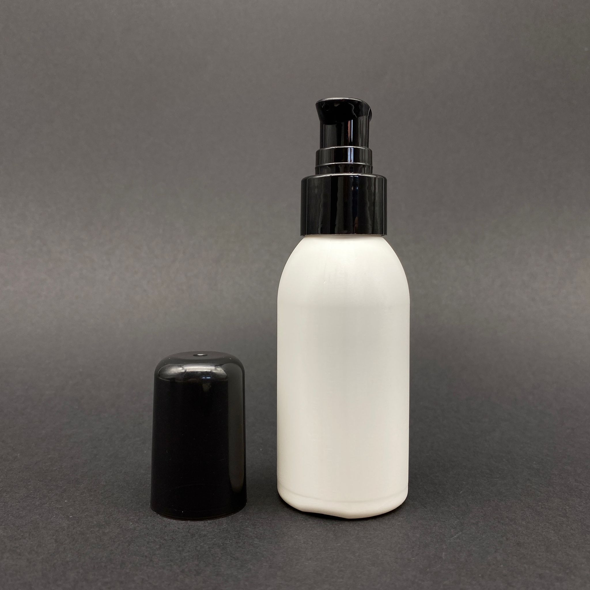 100 Cc Beyaz Polietilen Sert Şişe - Siyah Losyon Pompalı - 100 Ml Pompalı Plastik Şişe