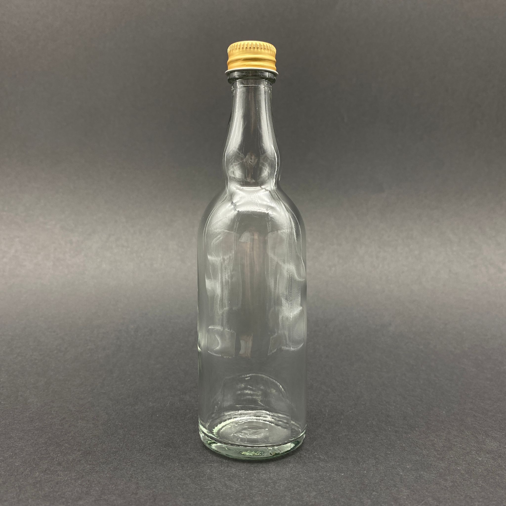 100 Cc Boğumlu Sos Şişesi - Gold Alüminyum Kapaklı - 100 Ml Cam Acı Sos Şişesi
