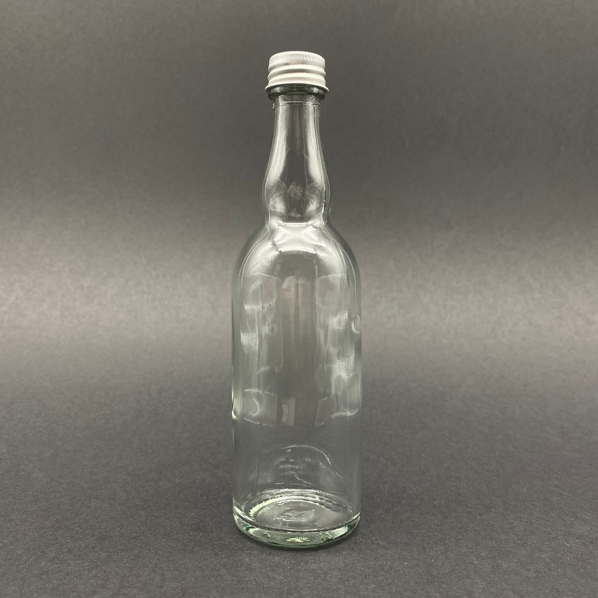100 Cc Boğumlu Sos Şişesi - Gümüş Alüminyum Kapaklı - 100 Ml Cam Acı Sos Şişesi
