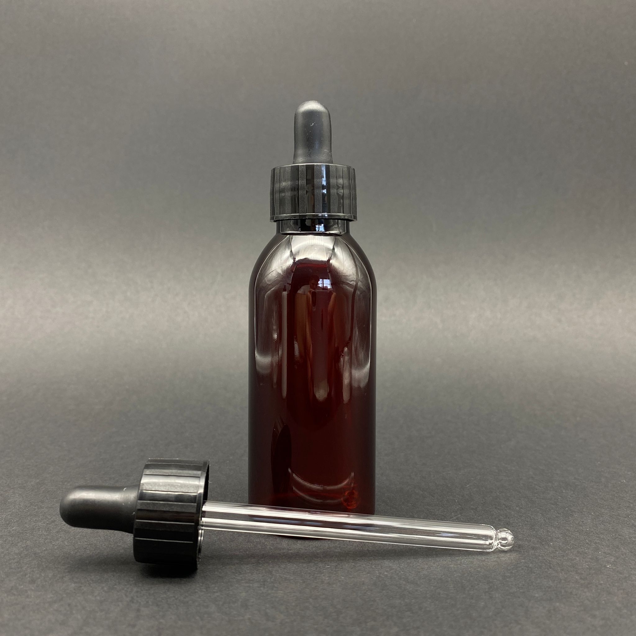 100 Cc Cam Damlalıklı Plastik Şişe - Kahverengi - Kargoda Kırılmaz - 100 Ml Cam Pipetli Damlalıklı Amber Pet Şişe