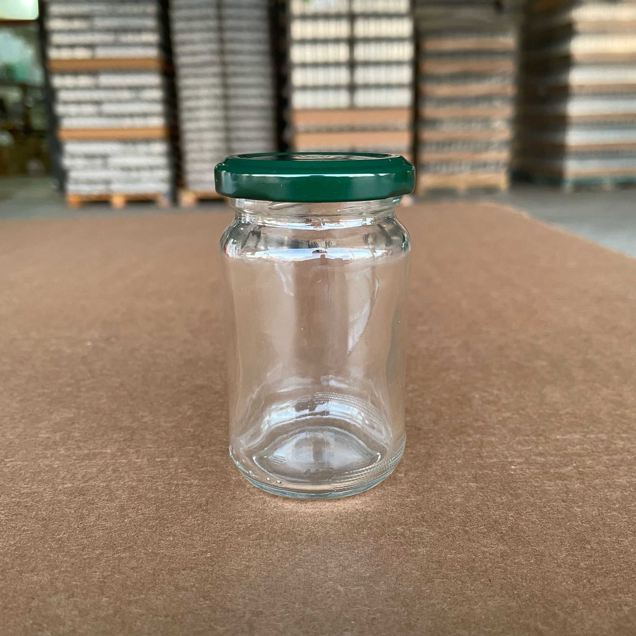 100 Cc Cam Kavanoz - Yeşil Metal Kapaklı - 100 Ml Cam Kapaklı Kavanozları