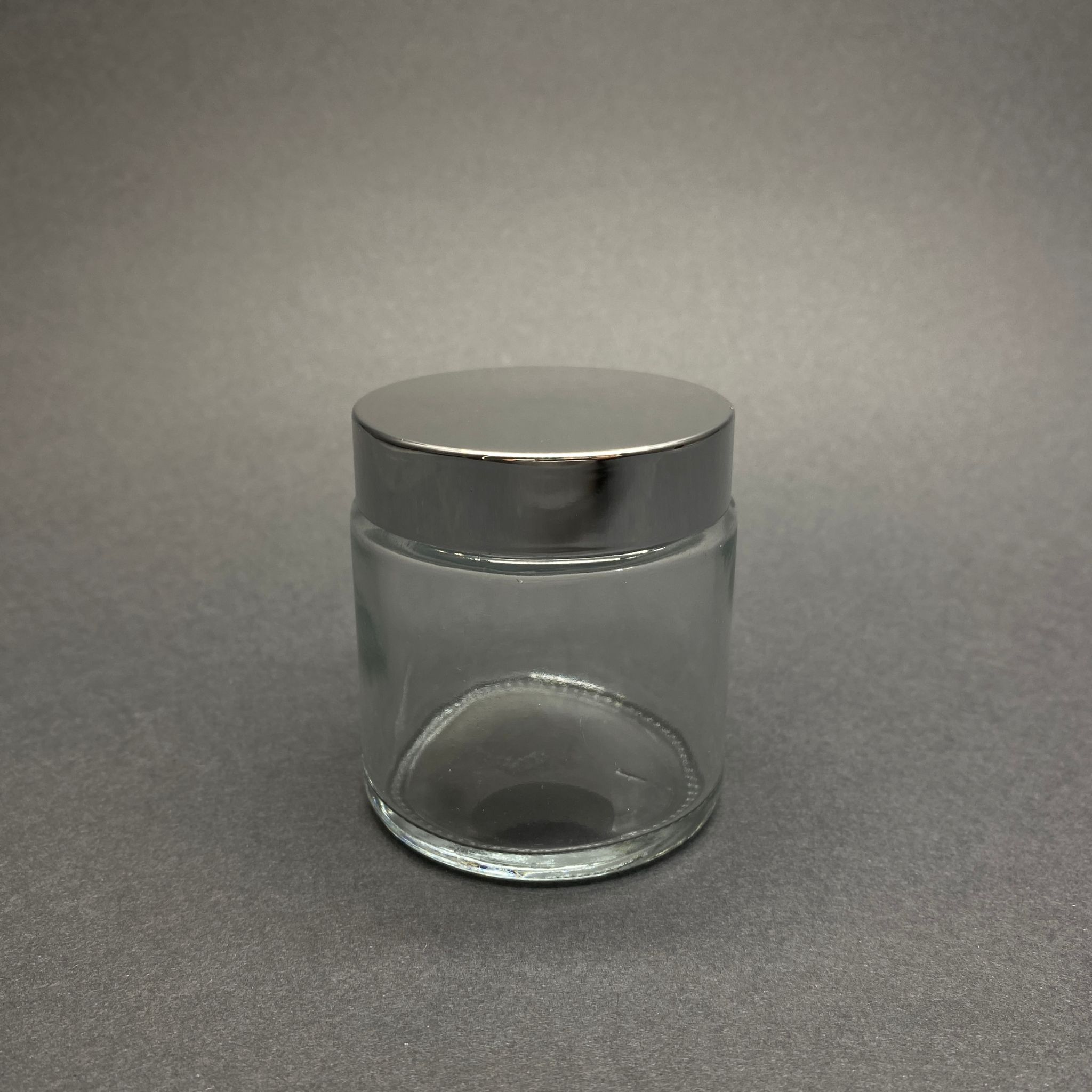 100 Cc Cam Şeffaf Krem Kavanozu - Gümüş Aynalı Kapaklı İç Contalı - 100 Ml Şeffaf Cam Kavanoz  - Kozmetik Kavanoz