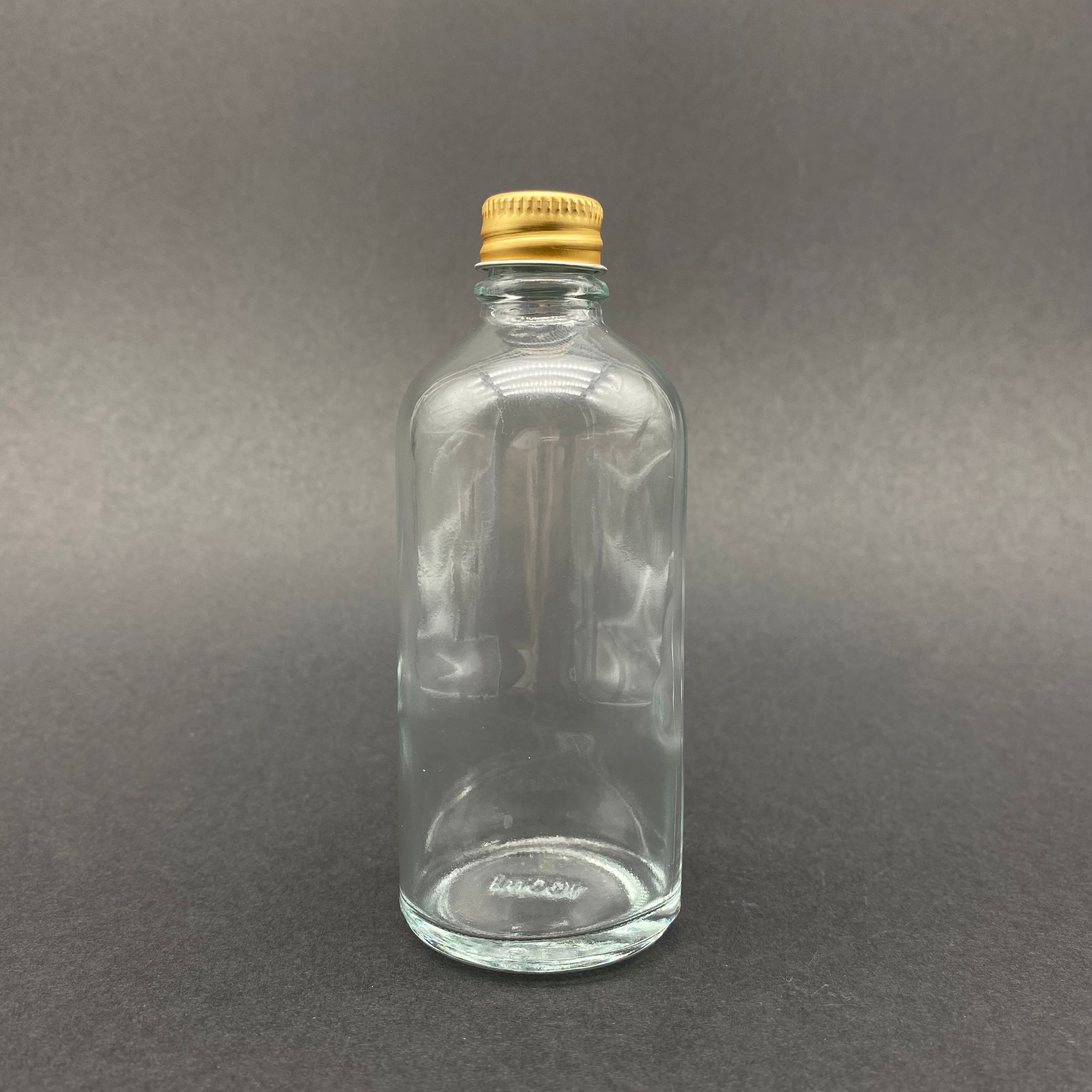 100 Cc Cam Şişe - Gold Alüminyum Kapaklı - 100 Ml Standart Cam Şişe