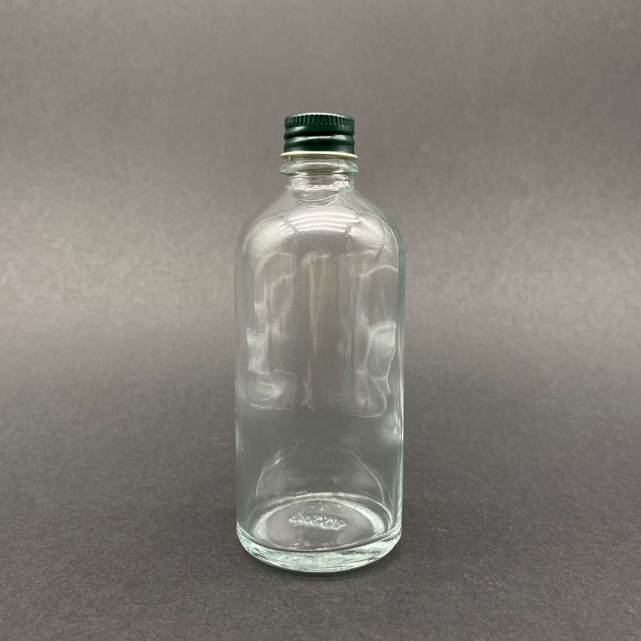 100 Cc Cam Şişe - Yeşil Alüminyum Kapaklı - 100 Ml Standart Cam Şişe