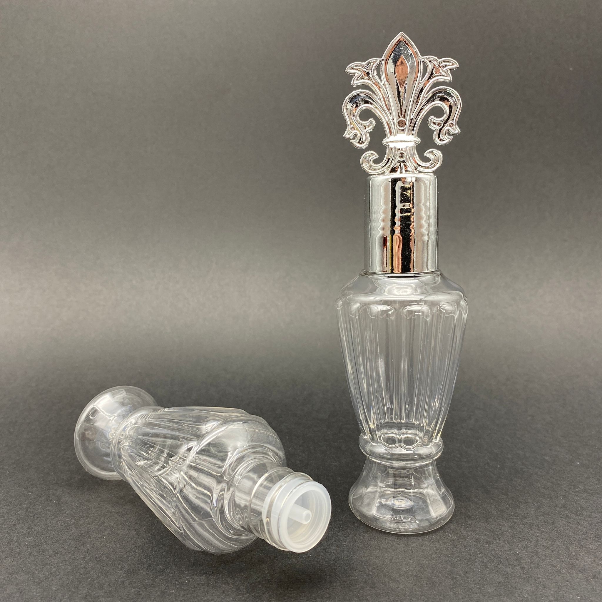 100 Cc Campet Vazo Hürrem Kolonya Şişesi - Gümüş Osmanlı Kapaklı - Kolonya Tıpalı - 100 Ml Campet Kolonya Şişesi