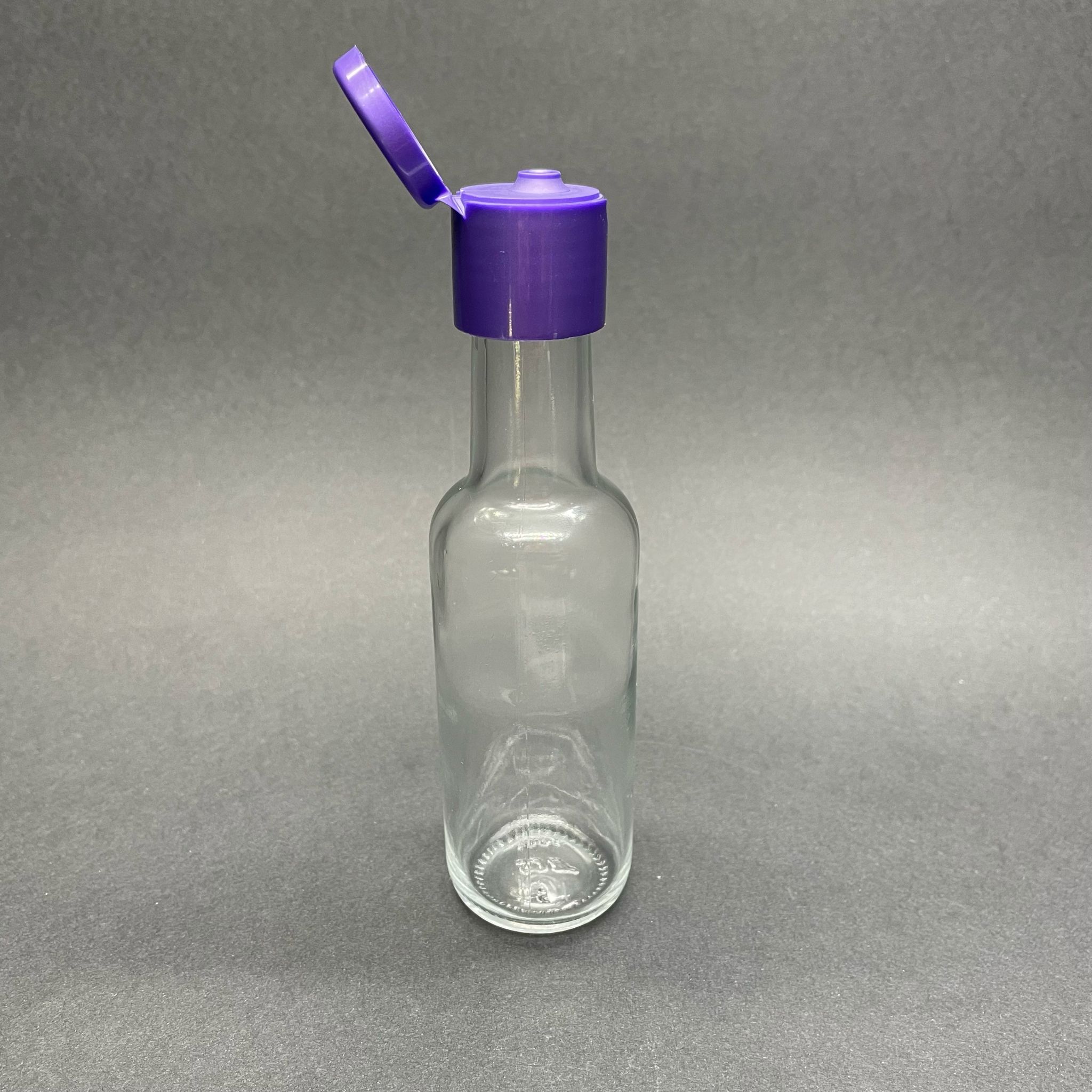 100 Cc Dorika Cam Şişe - Mor Fliptop Kapaklı - 100 Ml Cam Şişe + Çıtçıt Kapak - Açılır Kapanır Kapak