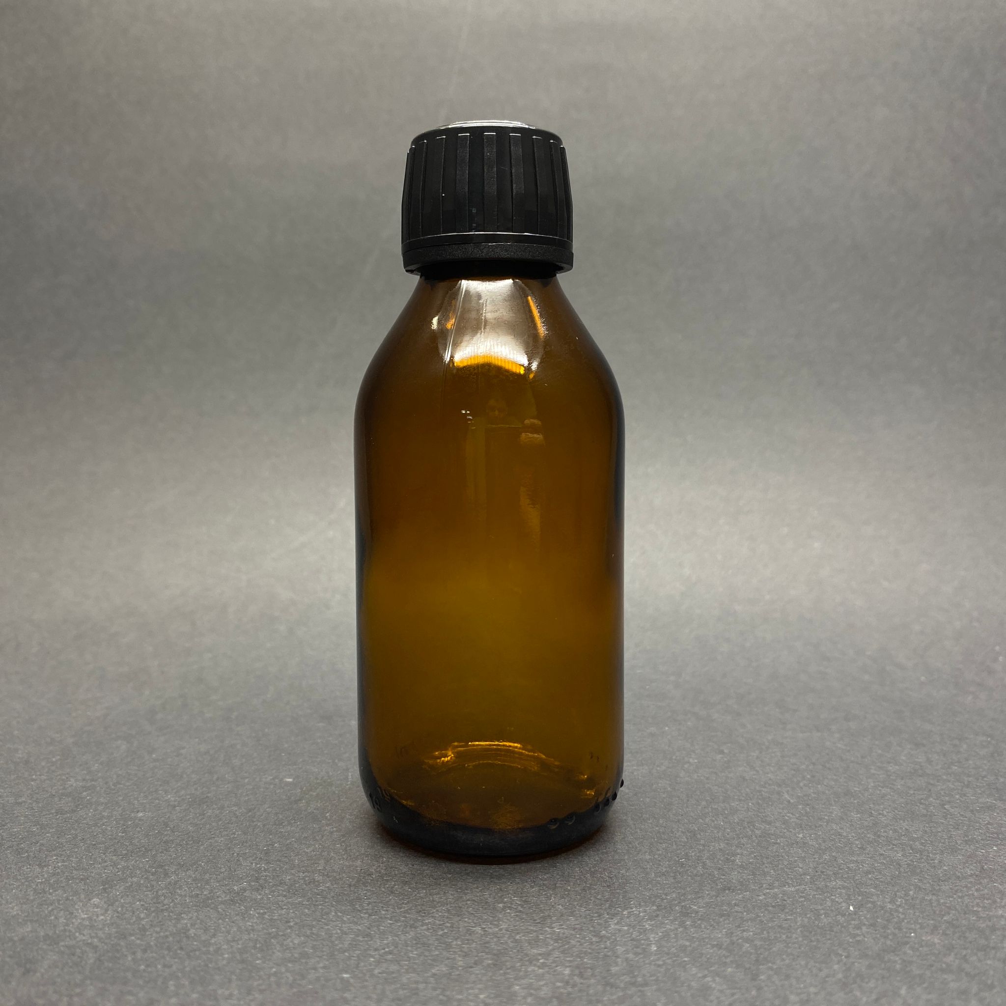 100 Cc Ecza Şişesi  - Siyah Kilitli Kapaklı - 100 Ml Cam Kahverengi Boş Şurup İlaç Şişeleri (Ağız Çapı 25 Pp)
