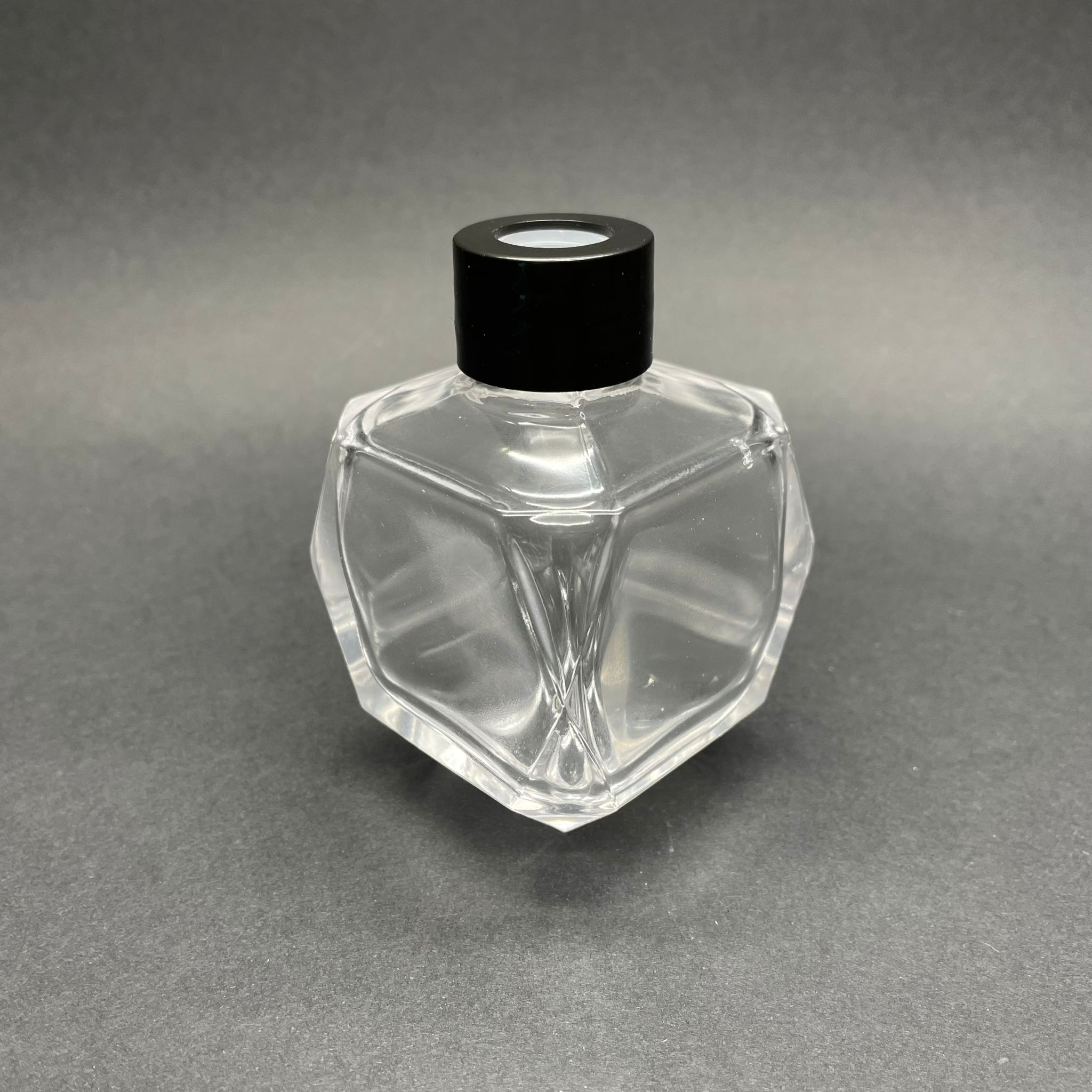 100 Cc Elmas Model Bambu Cam Bambu Oda Kokusu Şişesi - 100 Ml Bambu Oda Kokusu Şişesi - Difüzör Şişe- Cam Şişe + Siyah Kapak + Tıpa