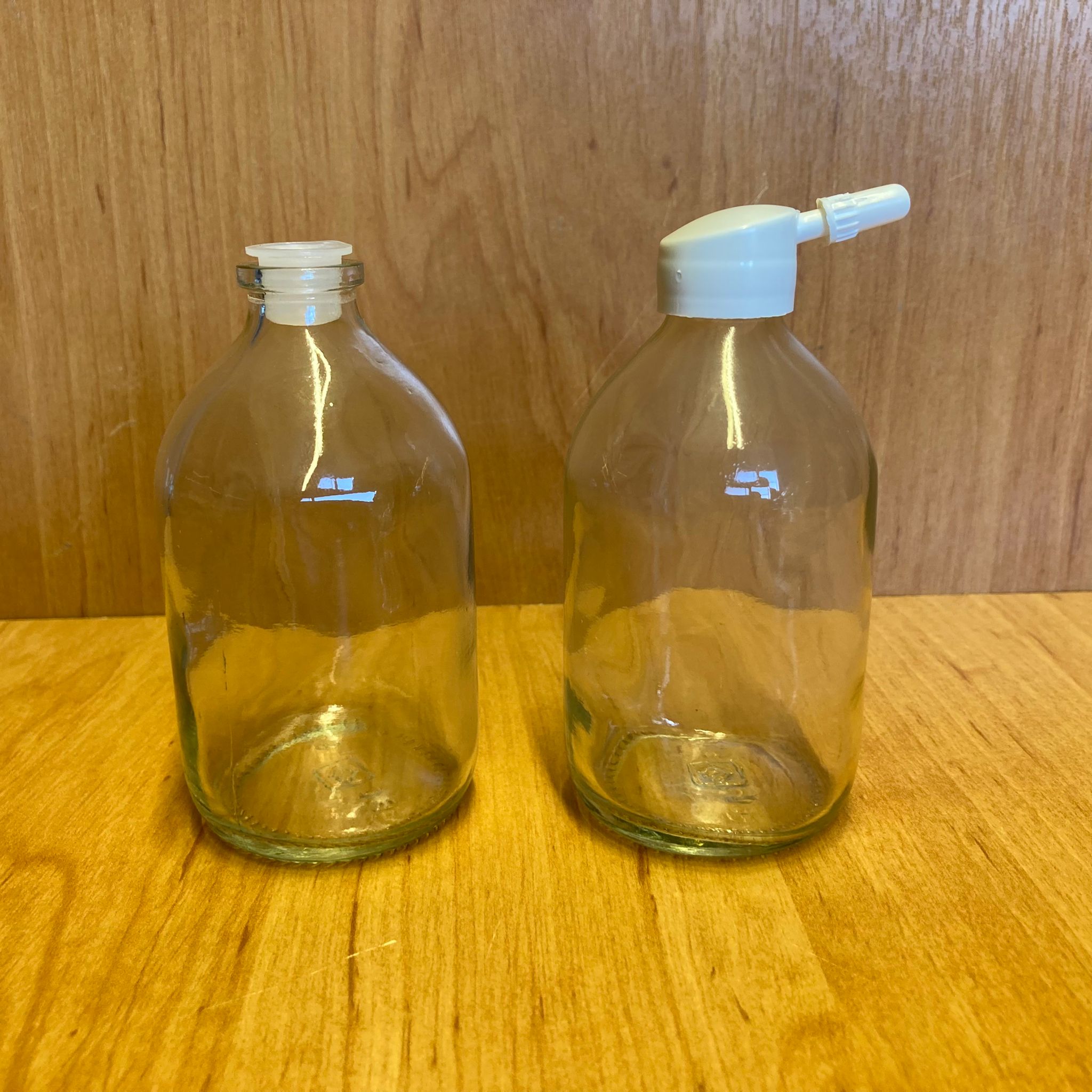 100 Cc Flakon Penisilin Şişesi - Beyaz Tank Damlalıklı - Plastik Tıpalı - 100 Ml Damlalıklı Cam Şişe