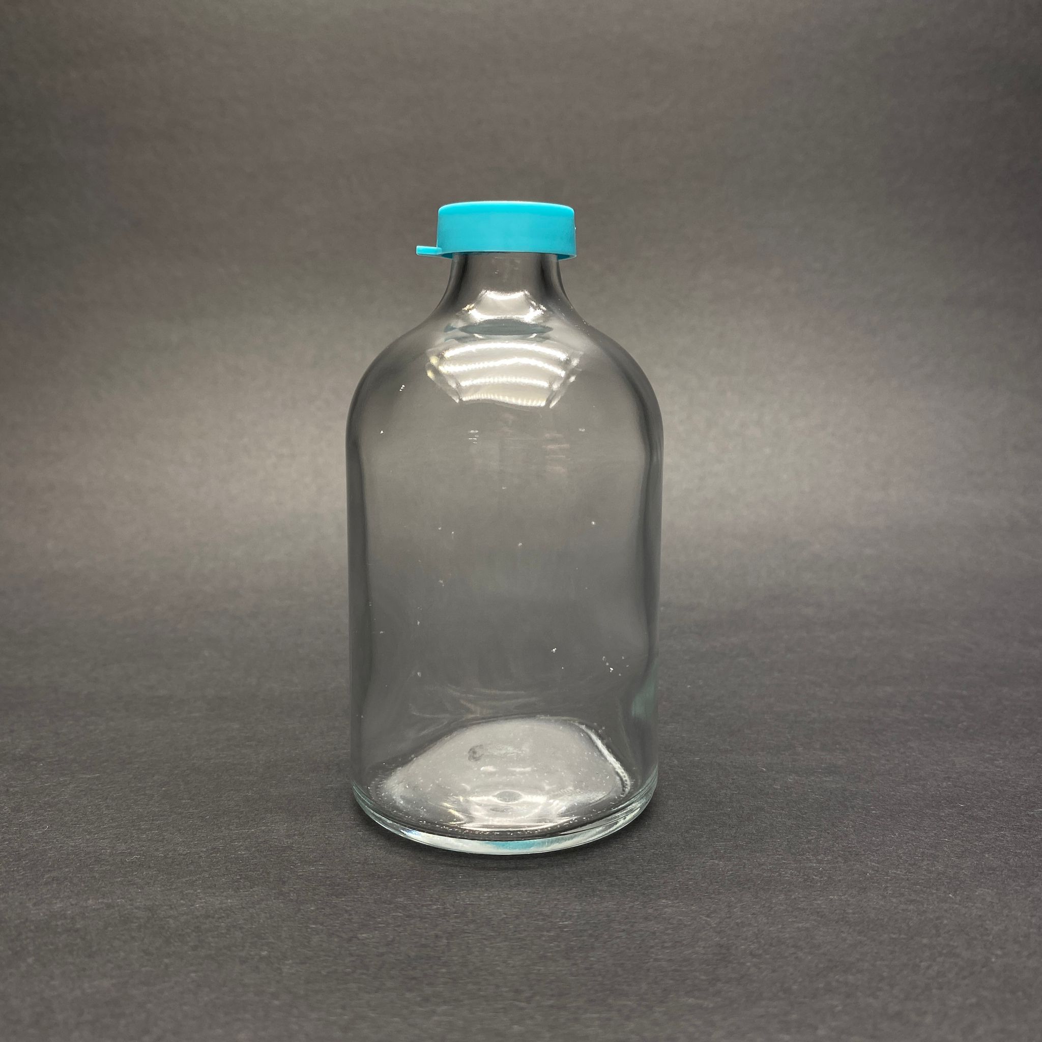 100 Cc Kapaklı Cam Şişe - 100 Ml Aşı Şişesi - Penisilin Şişesi - Sızdırmaz Turkuaz Kapaklı Flakon Şişe Ecza Şişeleri