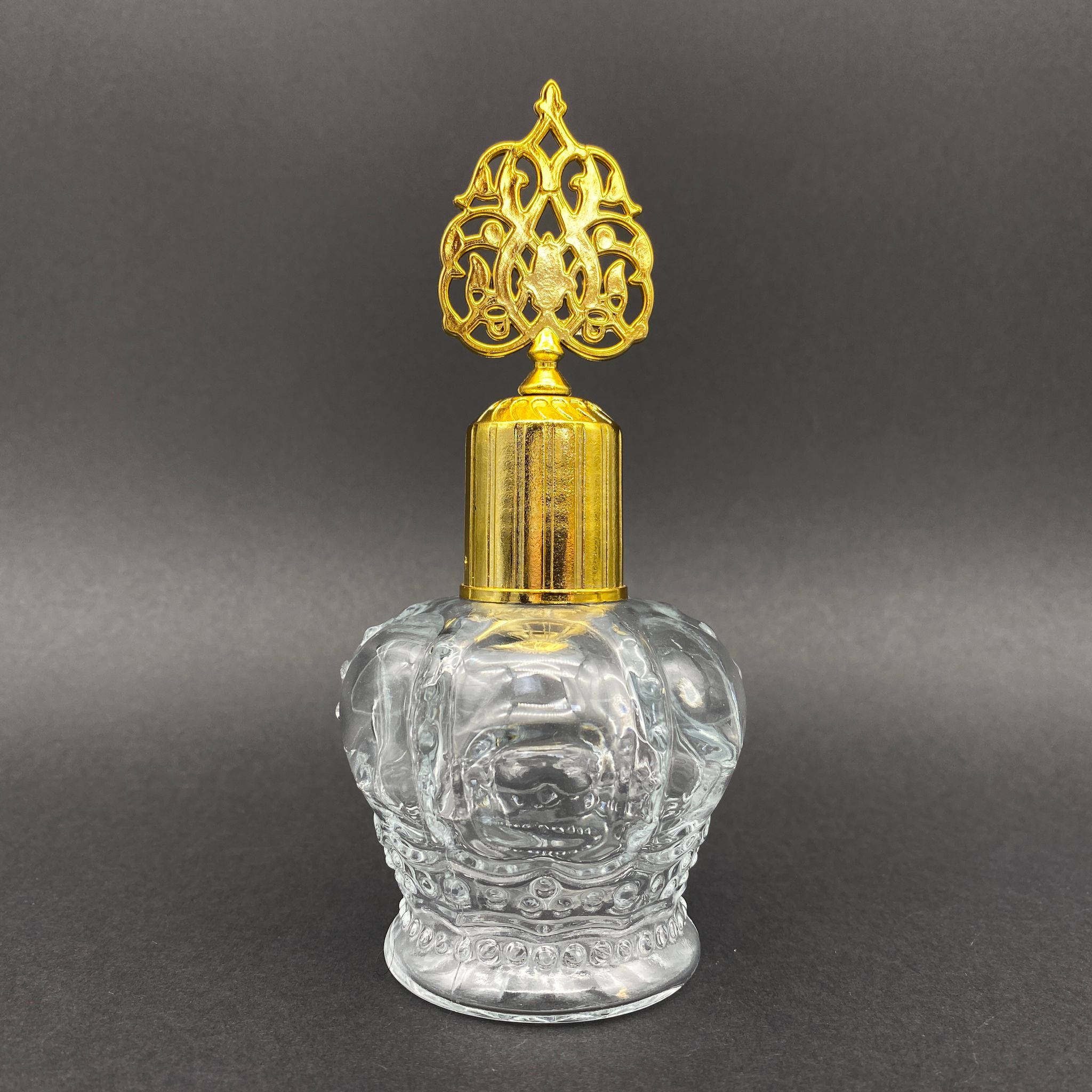 100 Cc Kral Tacı Cam Kolonya Şişesi - Gold Osmanlı Kapaklı - 100 Ml Cam Kolonya Şişesi