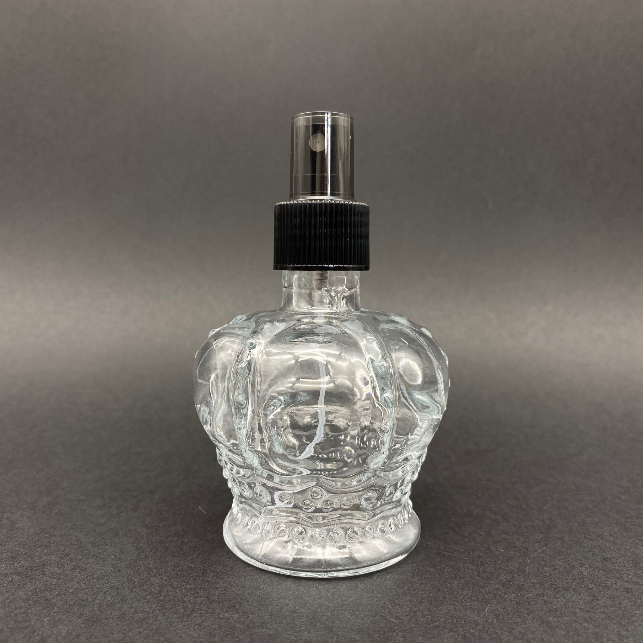 100 Cc Kral Tacı Cam Kolonya Şişesi - Siyah Spreyli  - 100 Ml Cam Spreyli Kolonya Şişesi