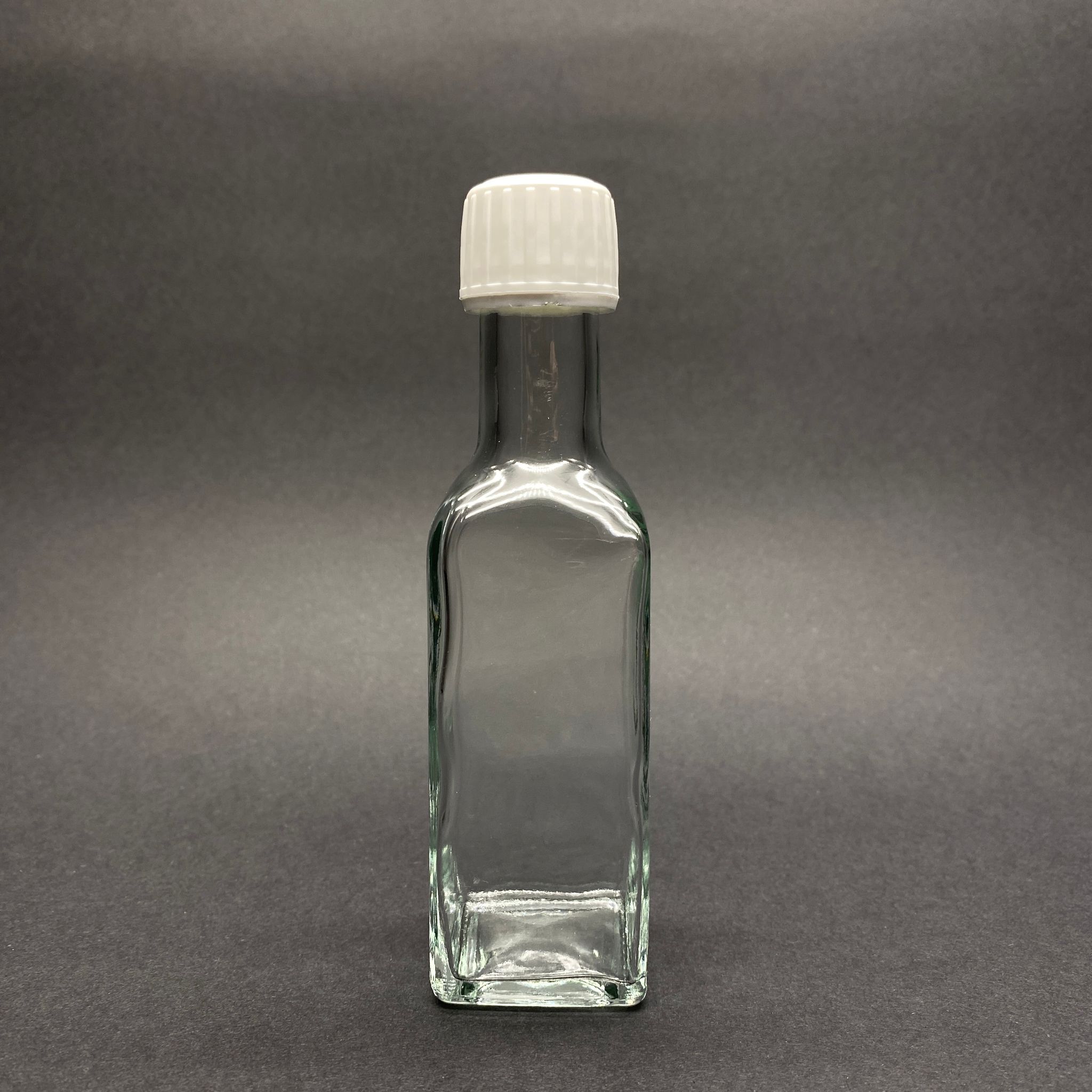 100 Cc Maraska Cam Şişe - Beyaz Kilitli Kapaklı - 100 Ml Köşeli Cam Şişe - 100 Ml Kare Cam Yağ Şişesi