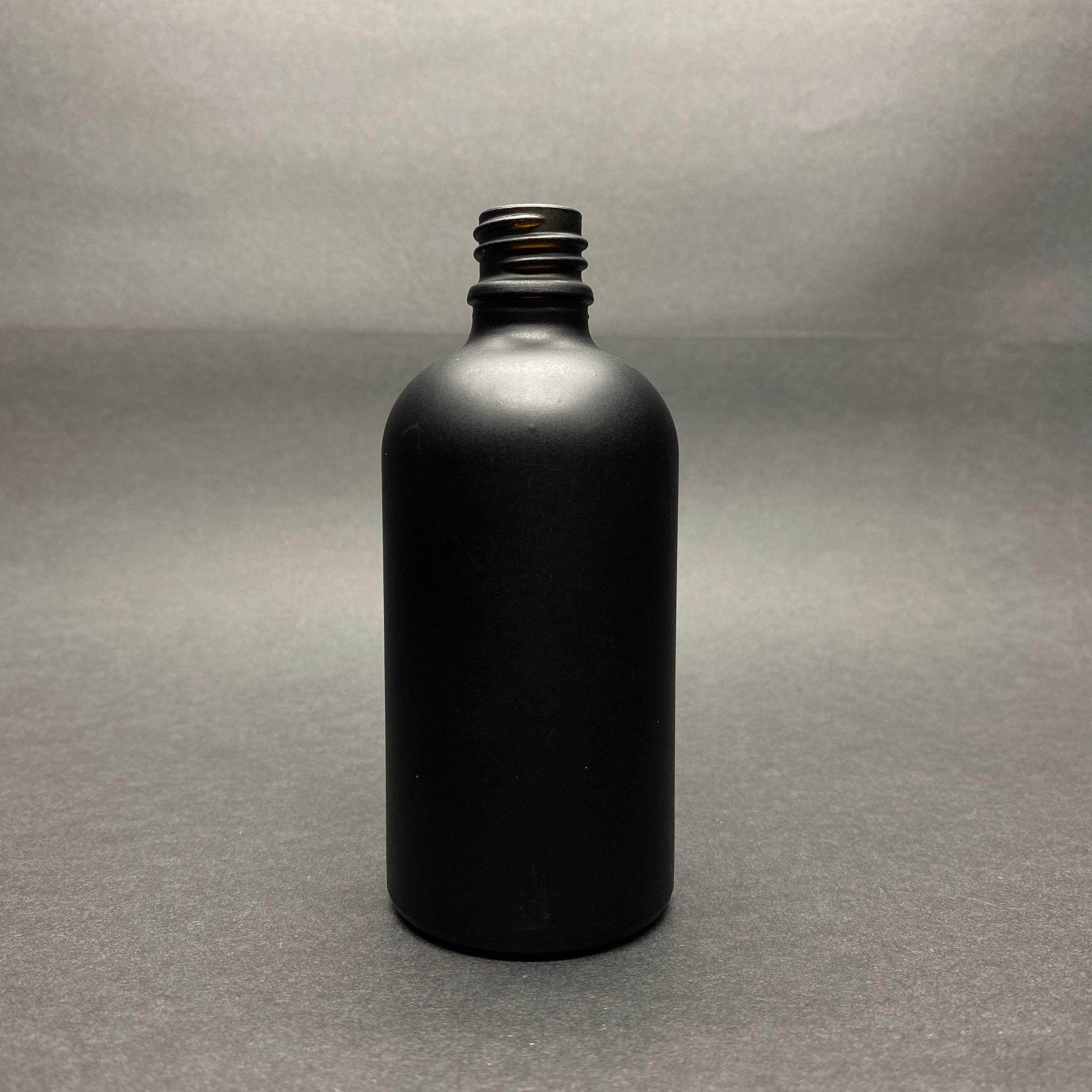 100 Cc Mat Siyah Cam Şişe Kapaksız (18 Ağız) - 100 Ml Siyah Cam Şişe