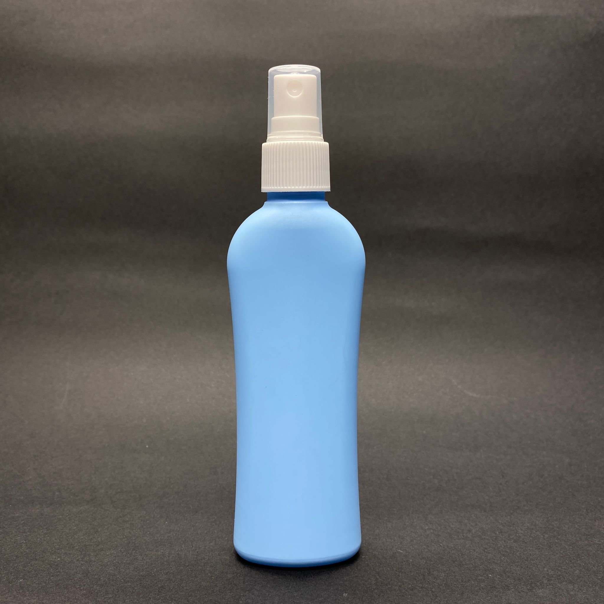 100 Cc Mavi Yassı Model Polietilen Şişe - Beyaz Spreyli - 100 Ml Mavi Spreyli Plastik Şişe