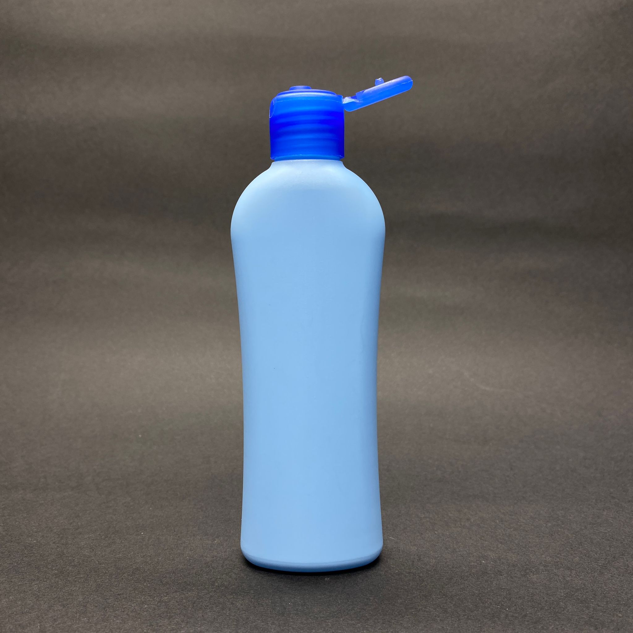 100 Cc Mavi Yassı Model Polietilen Şişe - Mavi Fliptop Kapaklı - 100 Ml Mavi Fliptop Açılır Kapanır Plastik Şişe