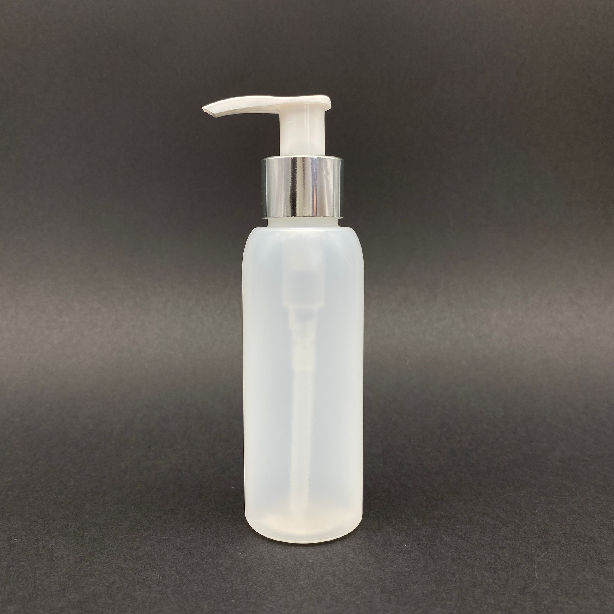 100 Cc Natürel Şişe - Gümüş Pompalı - 100 Ml Plastik Pompalı Şişe (Yoğun Kıvamlı Sıvılarda Tıkanmaz)