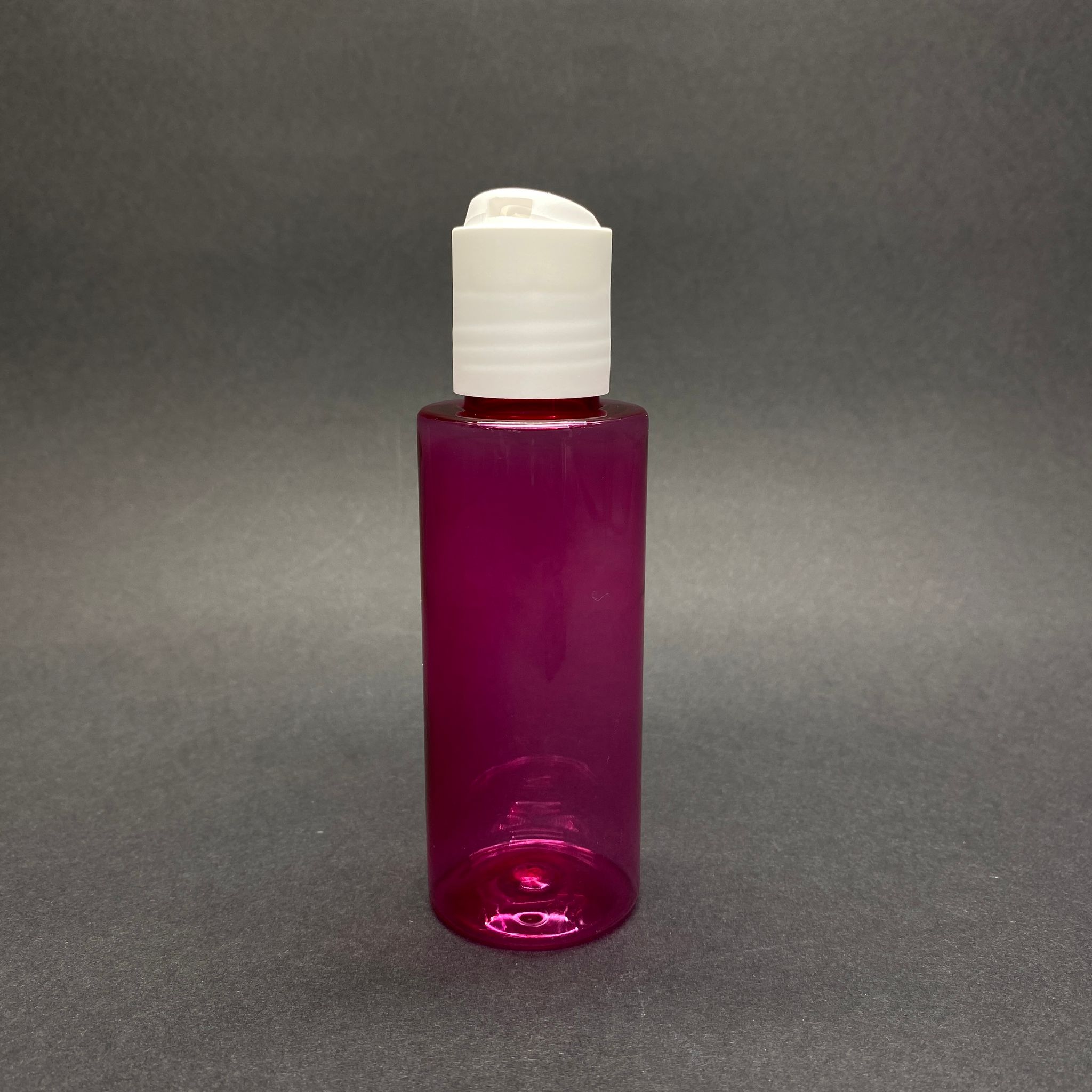 100 Cc Pembe  Küt Boyunlu Pet Şampuan Şişesi -  100 Ml Beyaz Disktop Şampuan Kapaklı