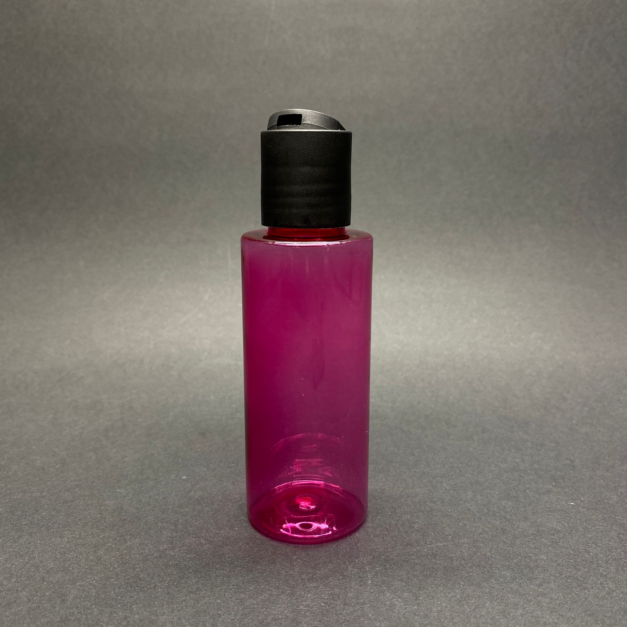 100 Cc Pembe  Küt Boyunlu Pet Şampuan Şişesi -  100 Ml Siyah Disktop Şampuan Kapaklı