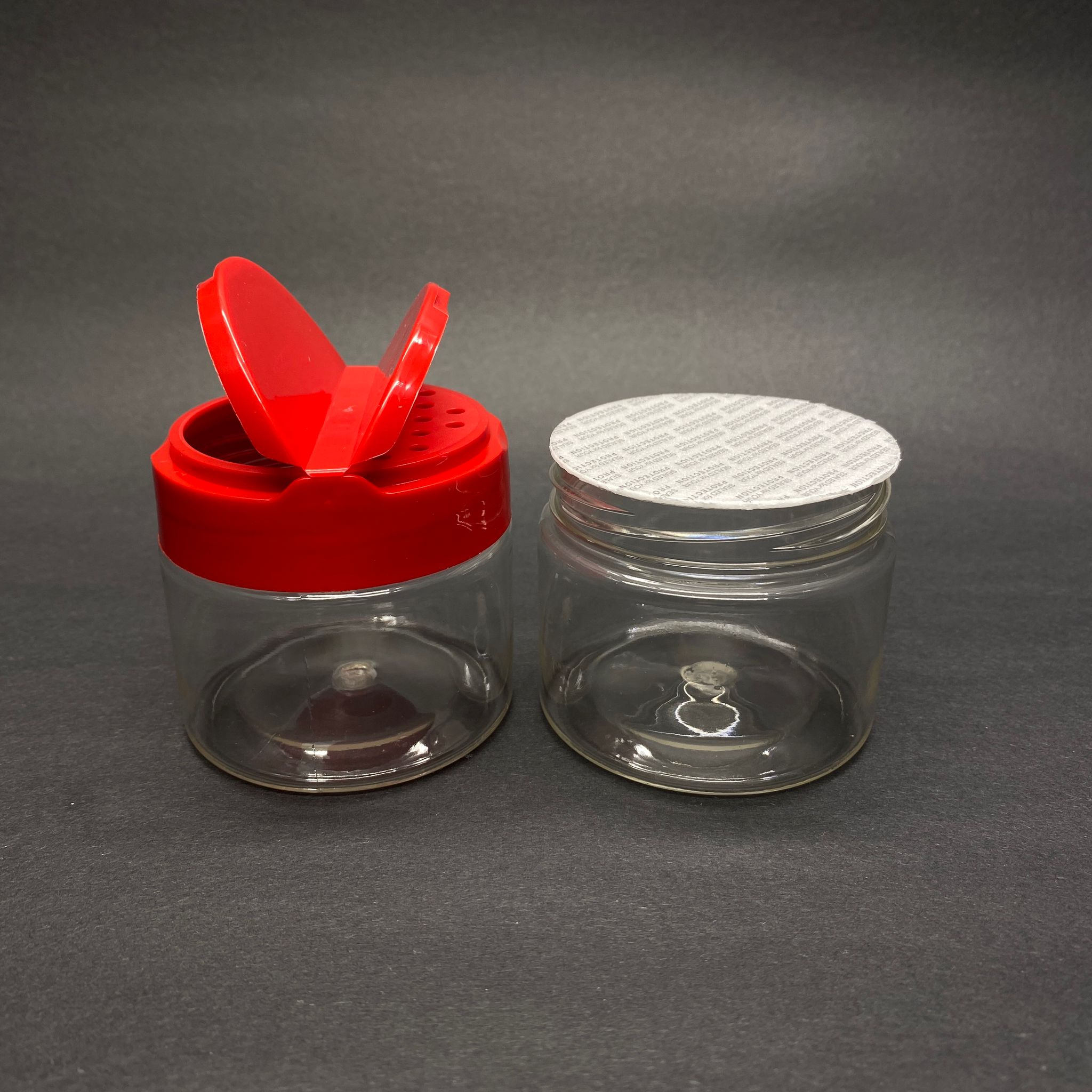 100 Cc Pet Baharat Kavanozu - Kırmızı Fliptop Baharat Kapaklı + Sızdırmaz Kendinden Yapışkanlı Köpük Contalı -  Toz Kavanozu , Baharat Ambalajı , Boş Pudra Şişesi . Tuzluk , Baharat Düzenleyici Set İçin Kavanoz
