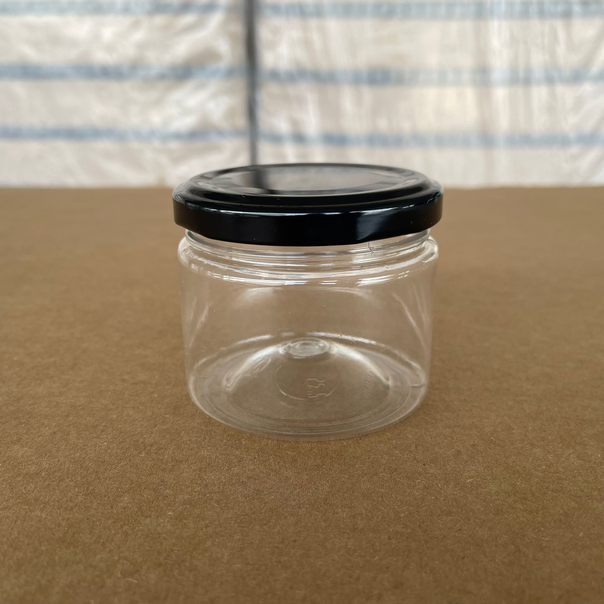 100 Cc Pet Kavanoz - Siyah Metal Kapaklı - 100 Ml Plastik Kavanoz