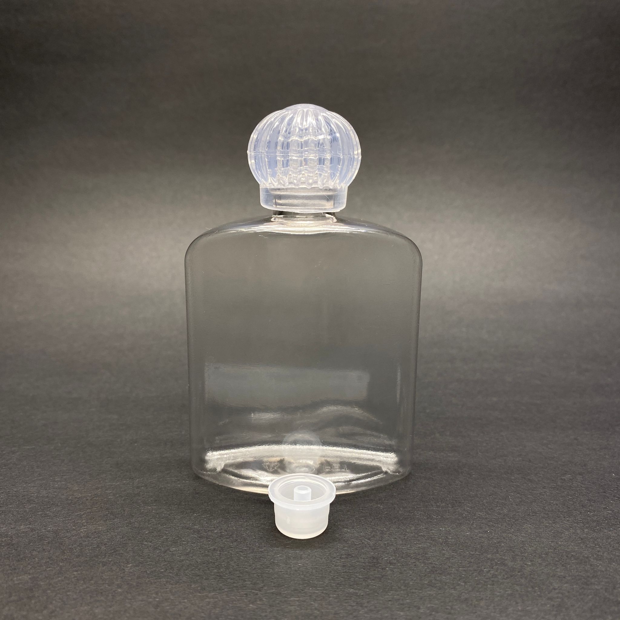 100 Cc Pet Kolonya Şişe - Kristal Kapaklı + Kolonya Tıpalı - 100 Ml Plastik Kolonya Şişesi Yassı