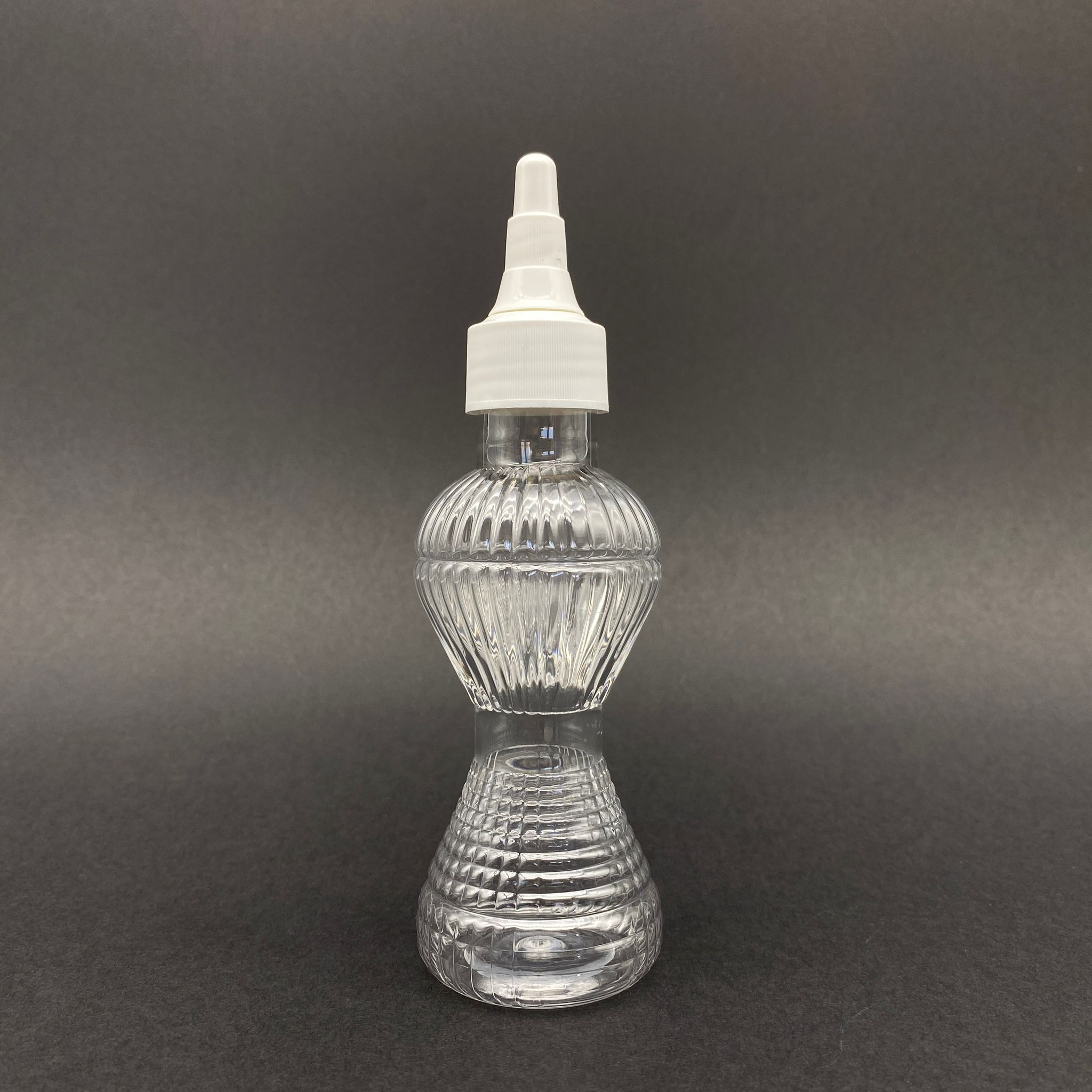 100 Cc Pırlanta Model Pet Şişe - Beyaz Asansör Akıtıcı Kapaklı - 100 Ml Akıtıcılı Plastik Şişe