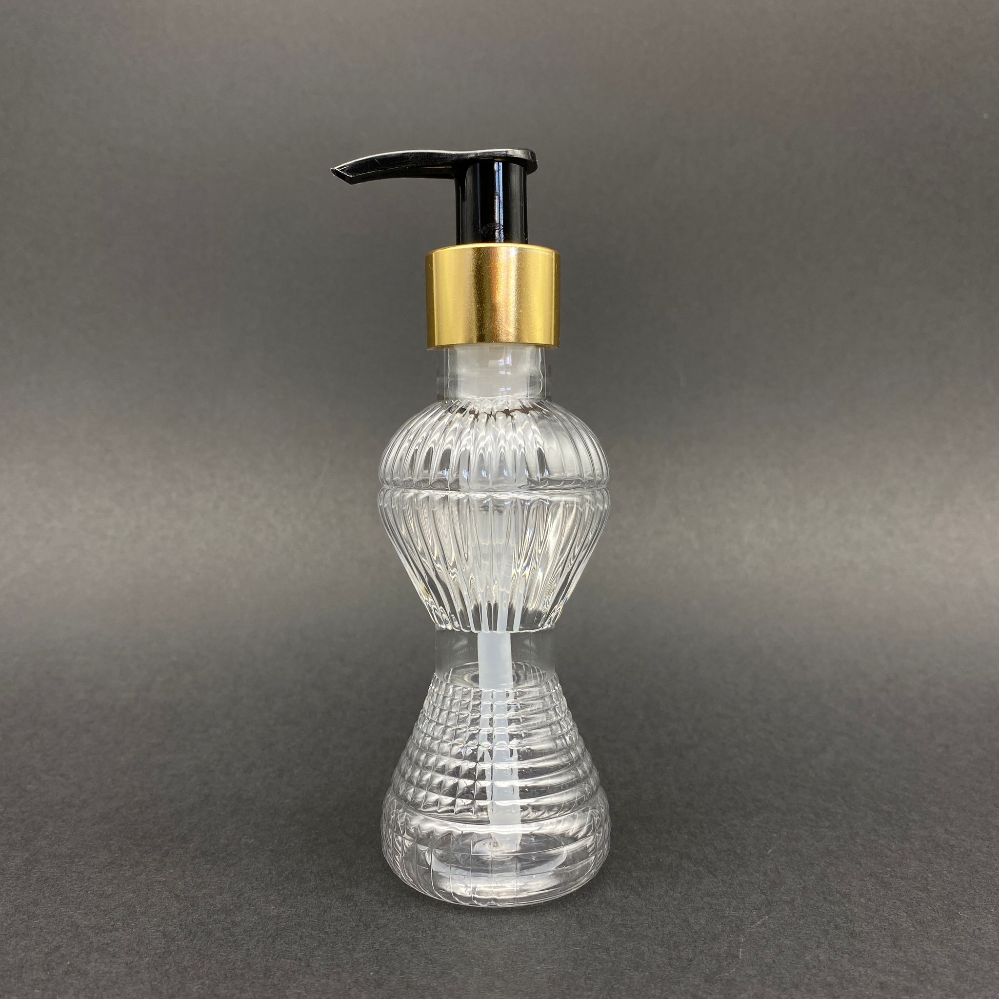 100 Cc Pırlanta Model Pet Şişe - Gold Pompalı  - 100 Ml Pompalı Plastik Şişe