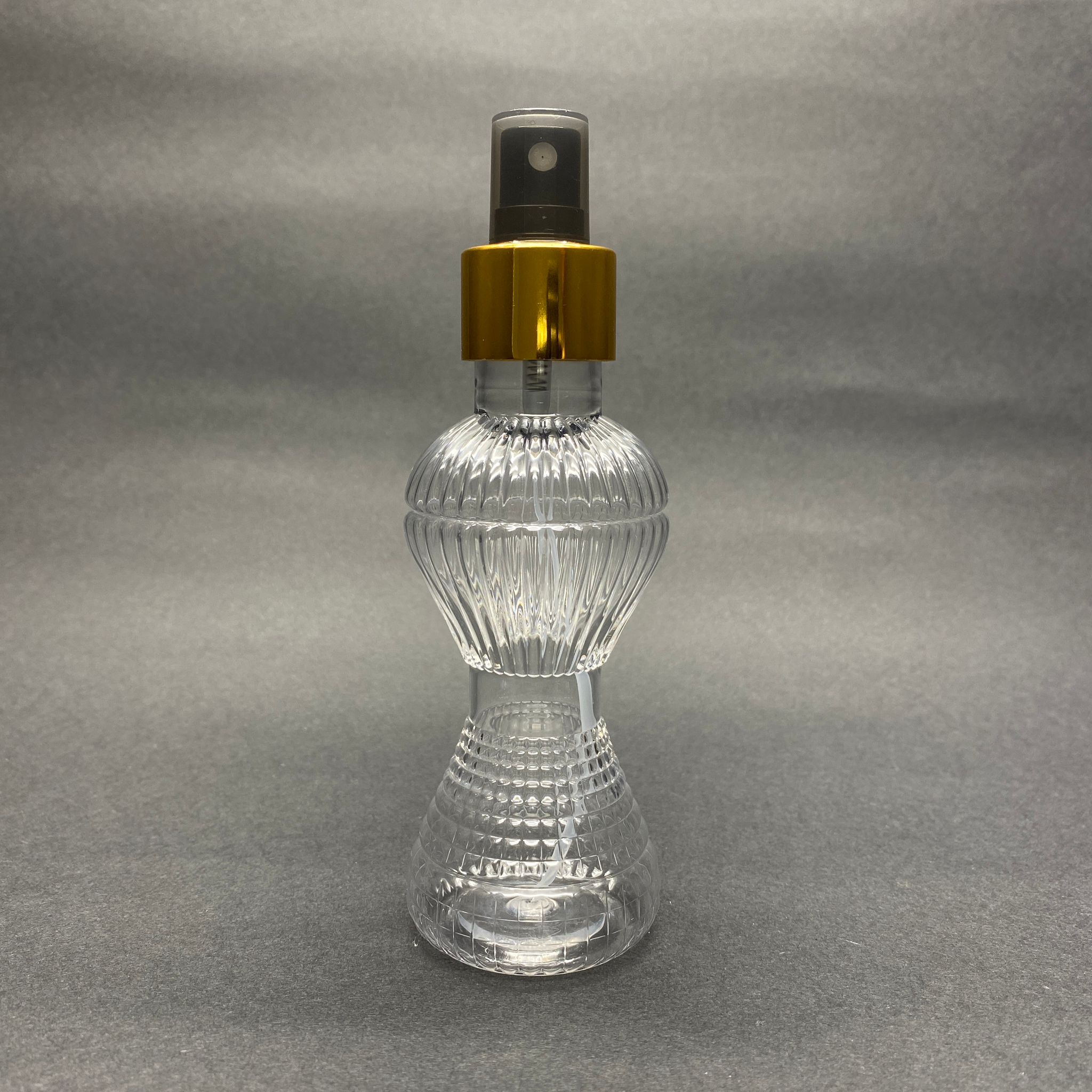 100 Cc Pırlanta Model Pet Şişe - Gold Spreyli - 100 Ml Spreyli Plastik Şişe