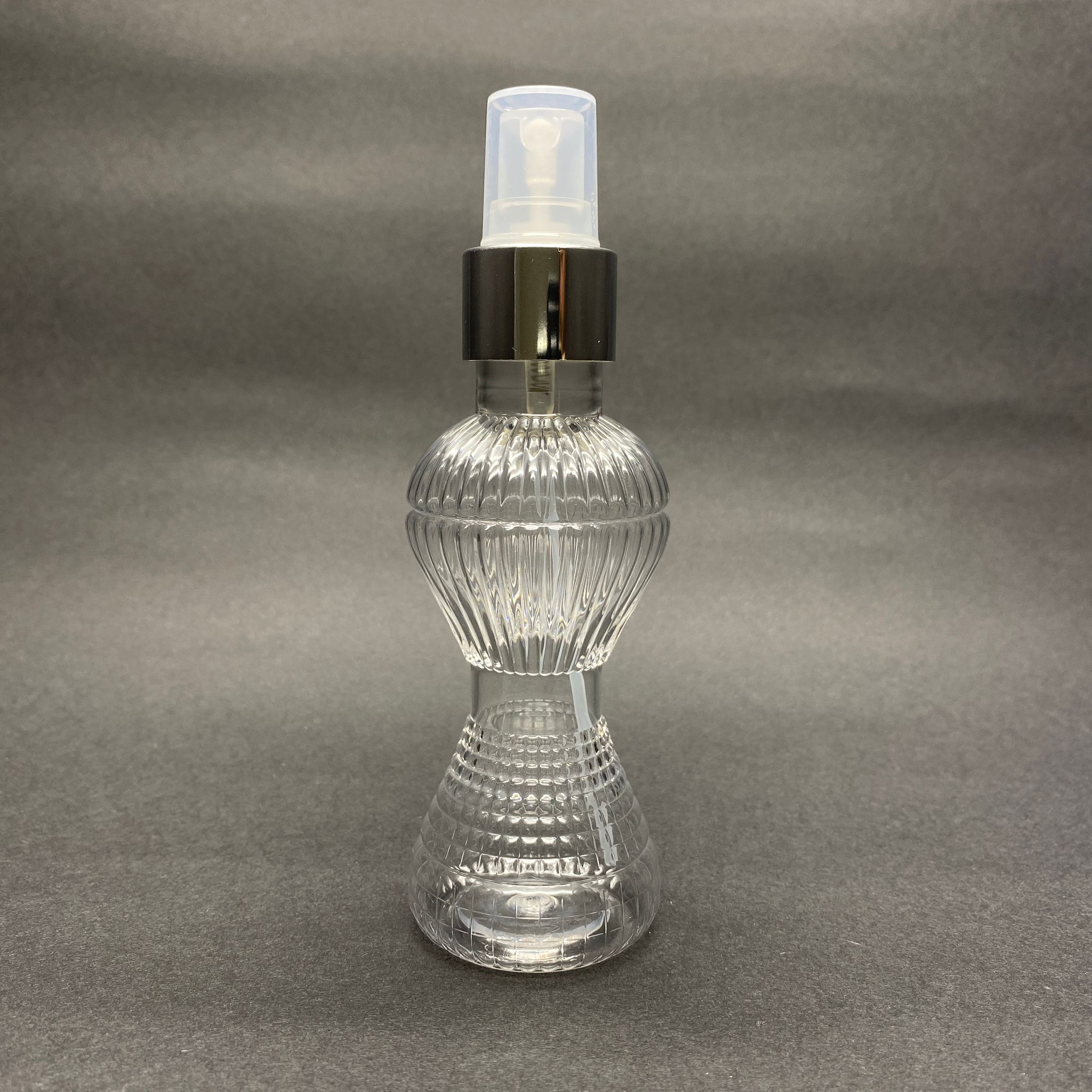 100 Cc Pırlanta Model Pet Şişe - Gümüş Spreyli - 100 Ml Spreyli Plastik Şişe