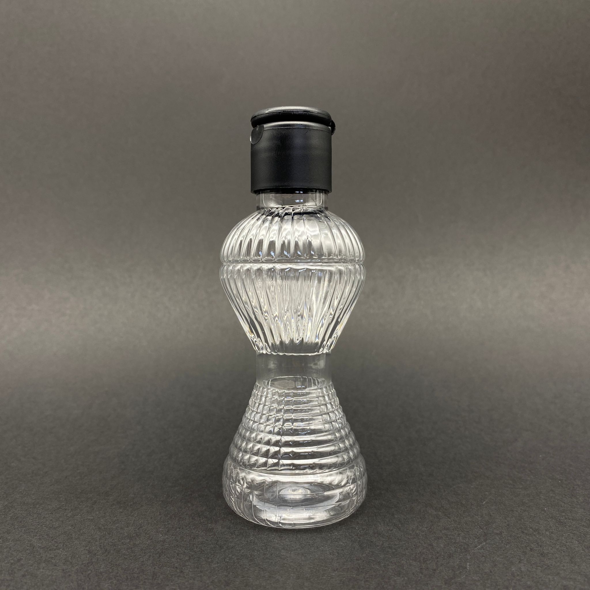 100 Cc Pırlanta Model Pet Şişe - Siyah Fliptop Akıtıcı Kapaklı - 100 Ml Akıtıcılı Plastik Şişe