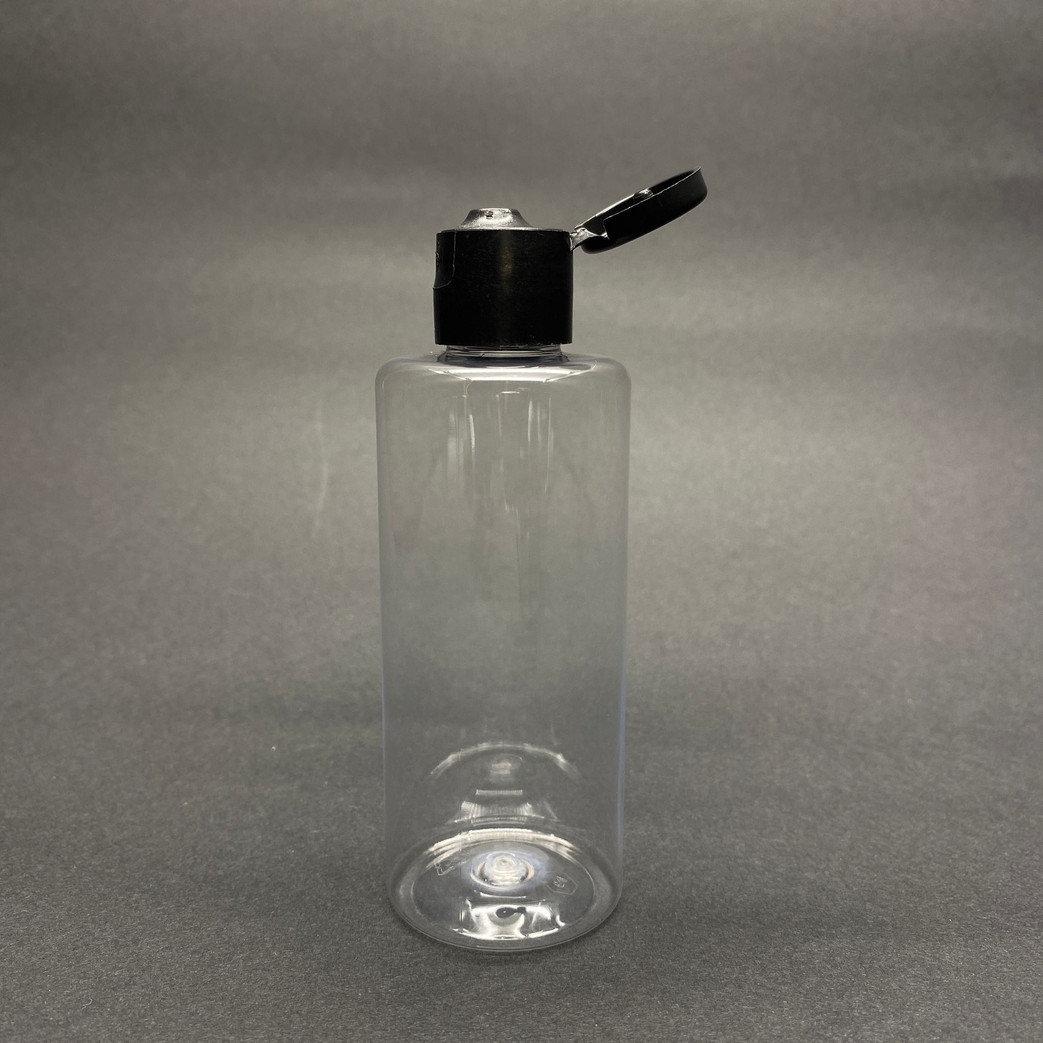 100 Cc Plastik Şişe - Siyah Fliptop Kapaklı  - 100 Ml Açılır Kapanır Akıtıcılı Kapaklı Pet Şişe - Promosyon Kolonya İçin Pet Şişe