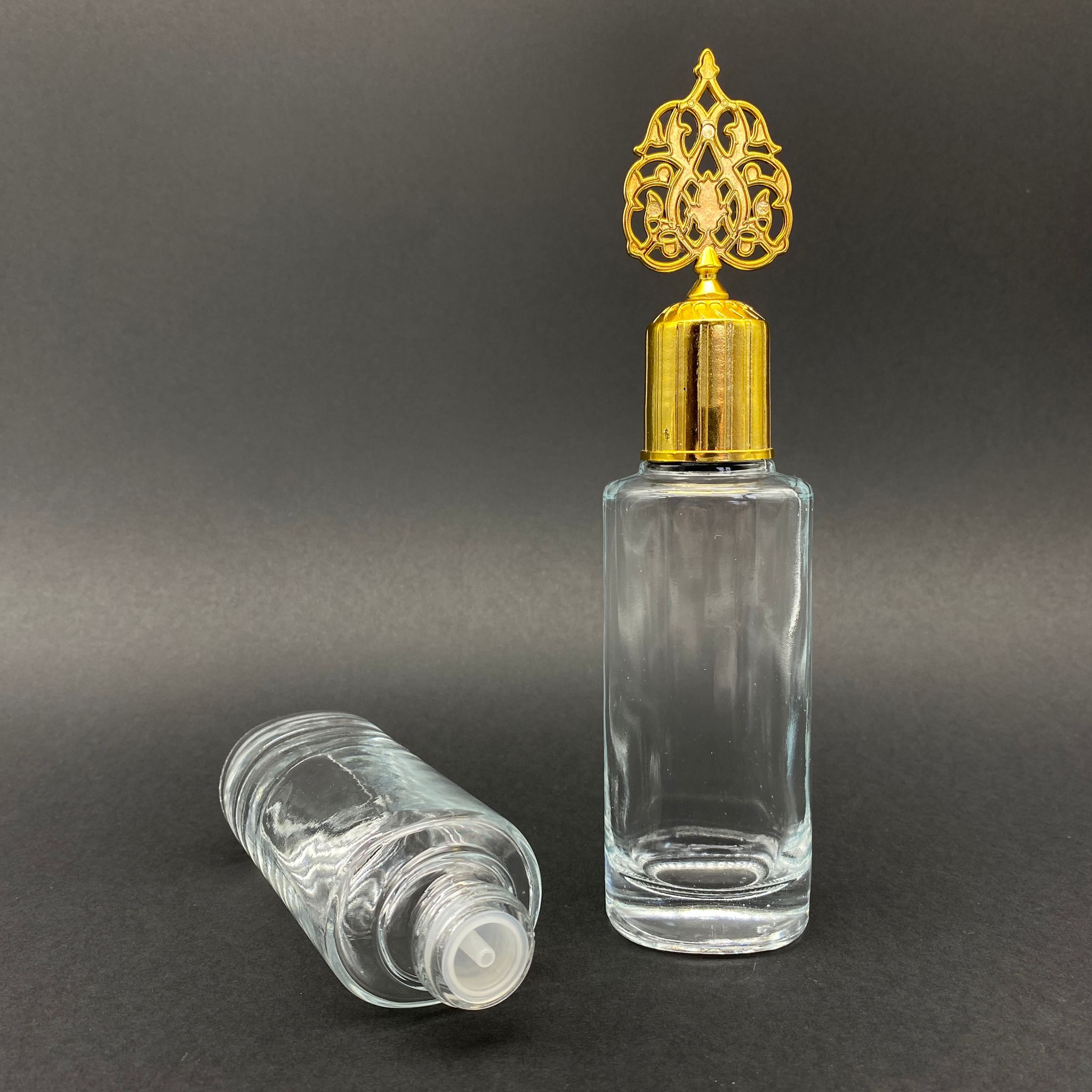 100 Cc Rebul Şişe - Gold Osmanlı Kapaklı - Kolonya Tıpalı - 100 Ml Rebul Model Cam Kolonya Şişesi