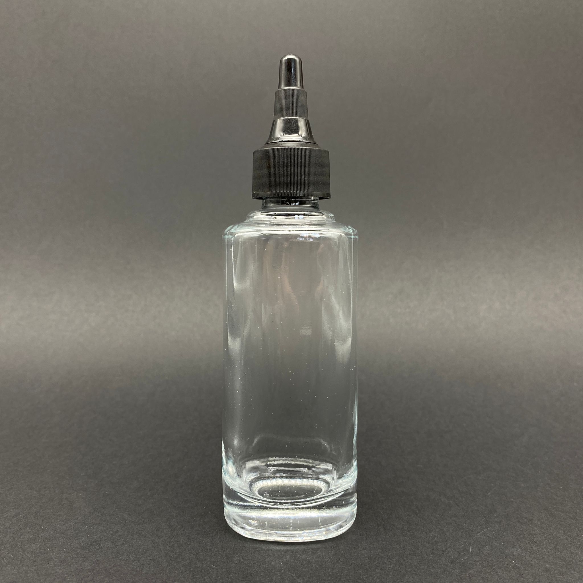 100 Cc Rebul Şişe - Siyah Asansör Kapaklı - 100 Ml Rebul Model Cam Akıtıcılı Şişe