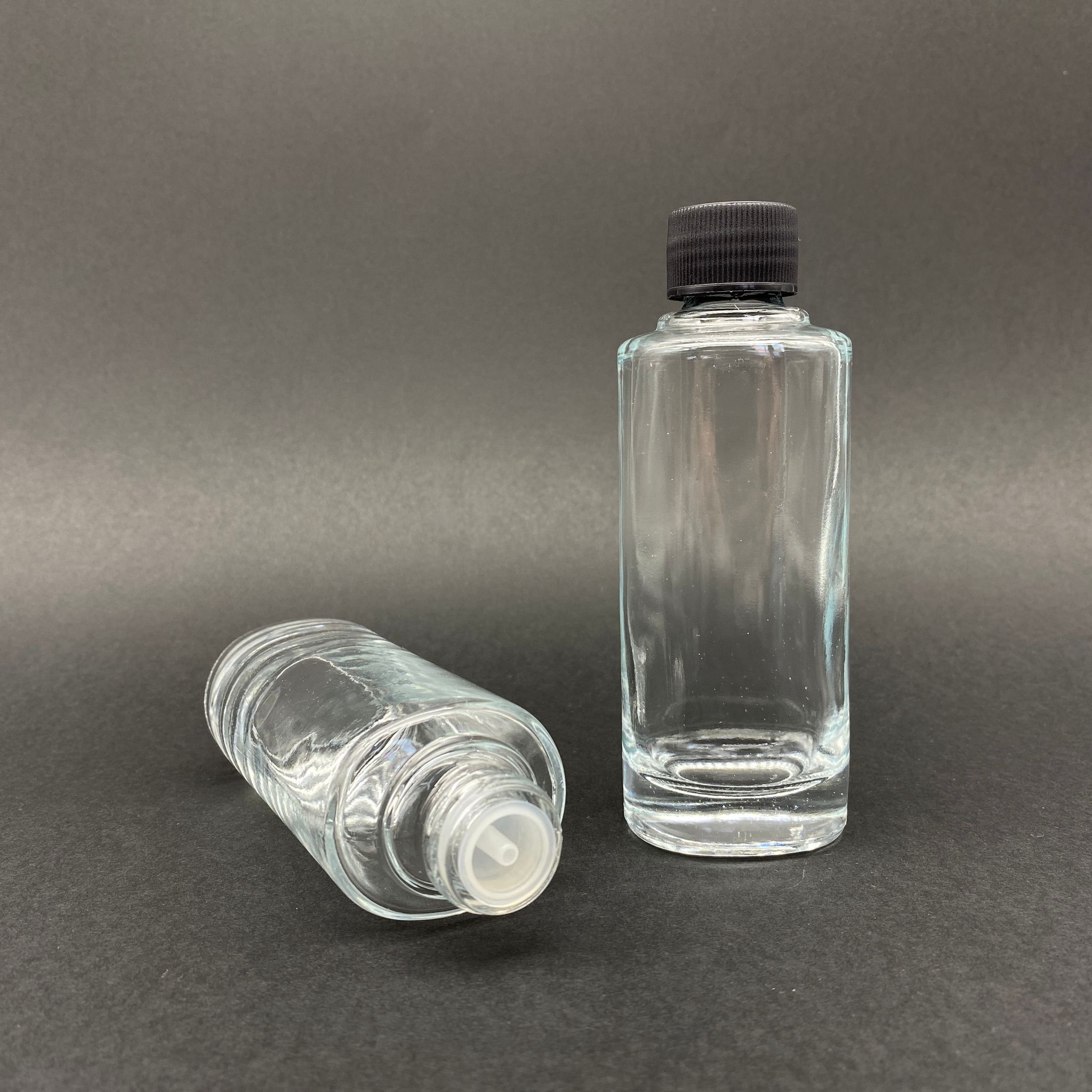 100 Cc Rebul Şişe - Siyah Kapaklı - Kolonya Tıpalı - 100 Ml Rebul Model Cam Kolonya Şişesi