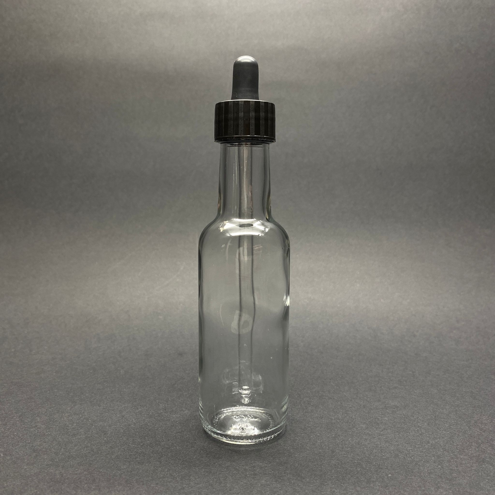 100 Cc Şeffaf Dorika Cam Damlalıklı Şişe - Siyah Emzik - Siyah Plastik Kapak - 100 Ml Saydam Cam Damlalıklı Şişe