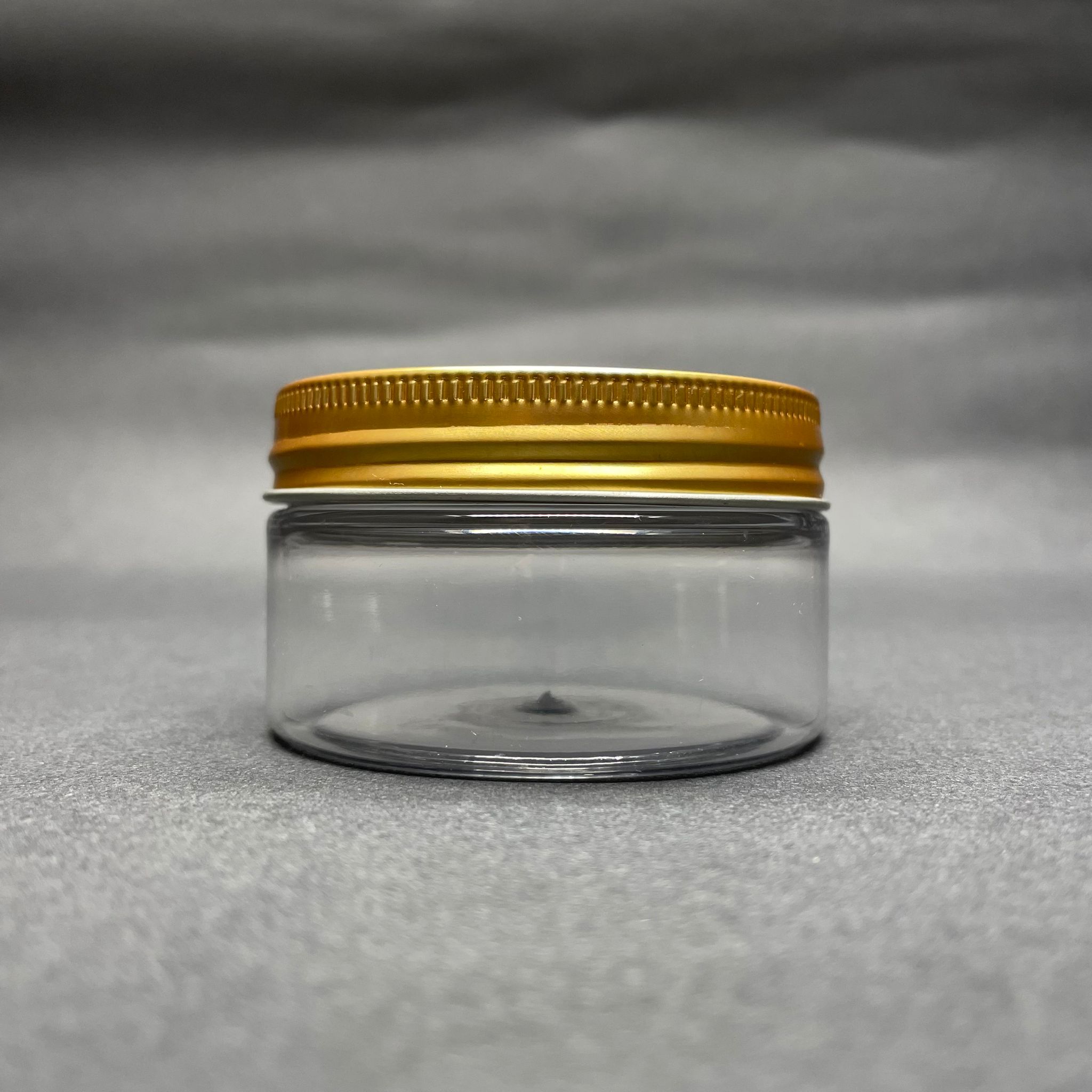 100 Cc Şeffaf Sert Plastik Kavanoz - Gold Metal Kapaklı - 100 Ml Metal Kapaklı Plastik Kavanoz - Kozmetik Kavanoz, Gıda Kavanozu Ve Krem Kavanozu Olarak Kullanabilirsiniz