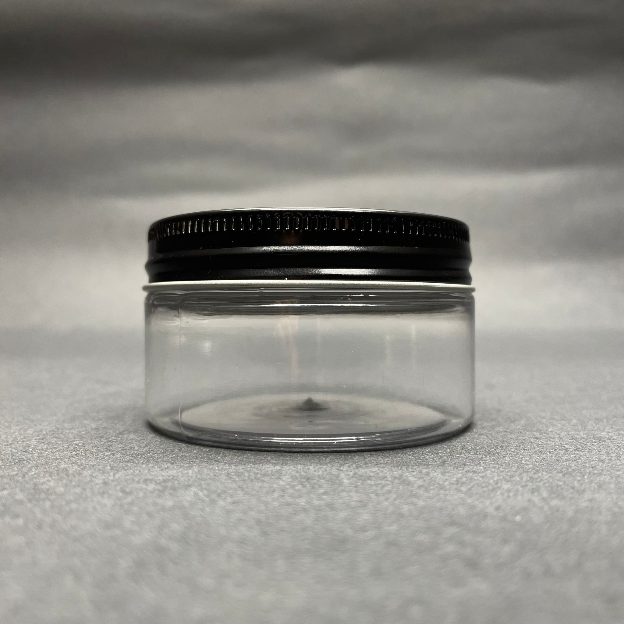100 Cc Şeffaf Sert Plastik Kavanoz - Siyah Metal Kapaklı - 100 Ml Metal Kapaklı Plastik Kavanoz - Kozmetik Kavanoz, Gıda Kavanozu Ve Krem Kavanozu Olarak Kullanabilirsiniz