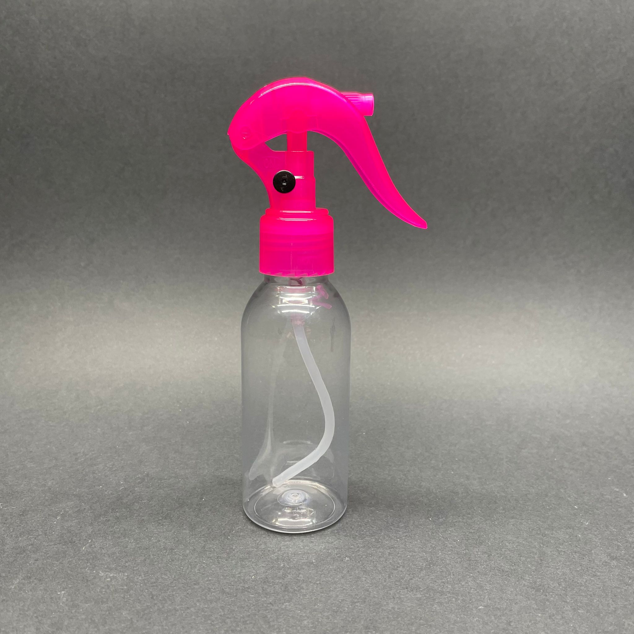 100 Cc Sert Pet Şişe - Pembe Triger Spreyli - 100 Ml Duman Püskürten Plastik Oda Parfümü Şişesi - Gül Suyu Şişesi