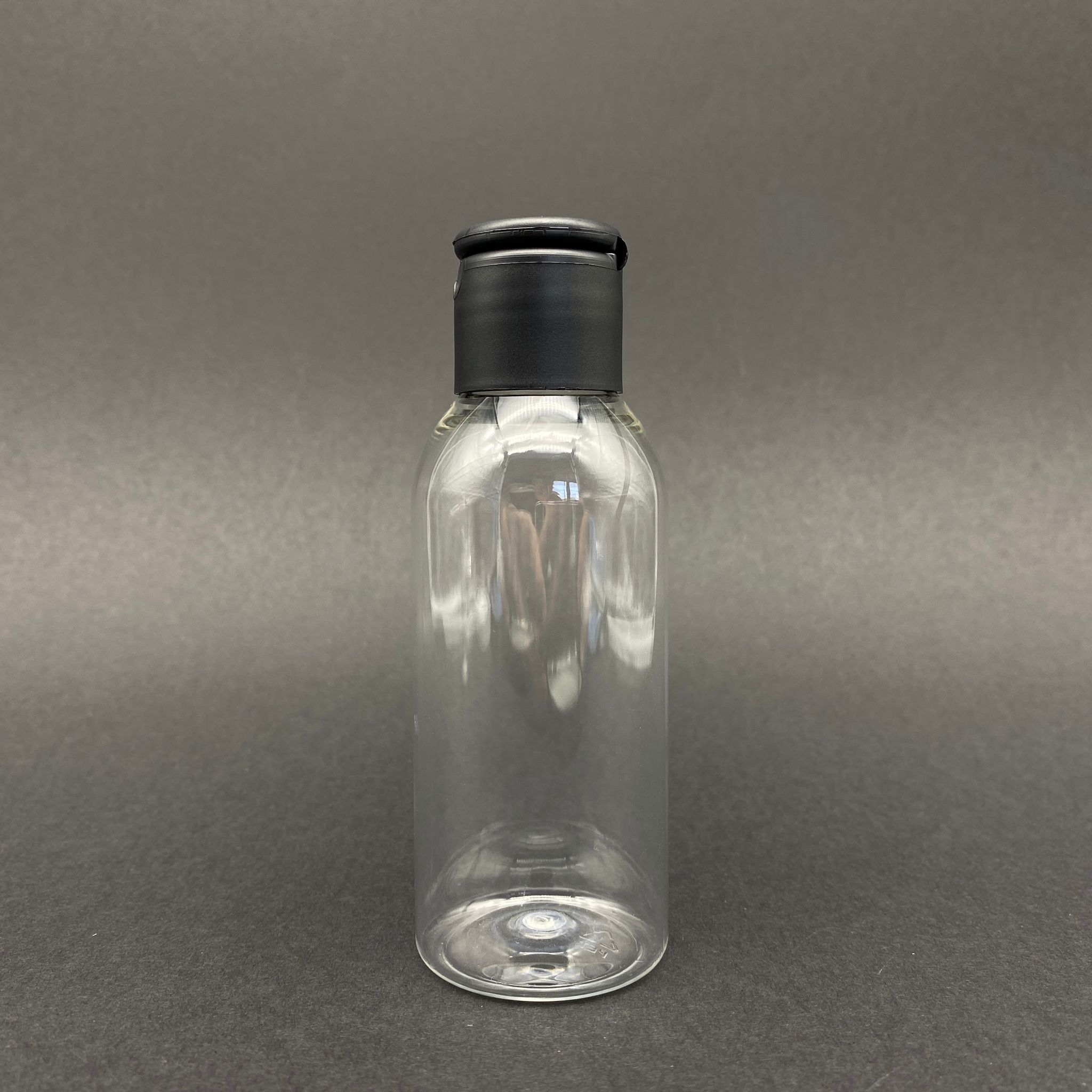 100 Cc Sert Pet Şişe - Siyah Fliptop Kapaklı  - 100 Ml Plastik Akıtıcılı Şişe
