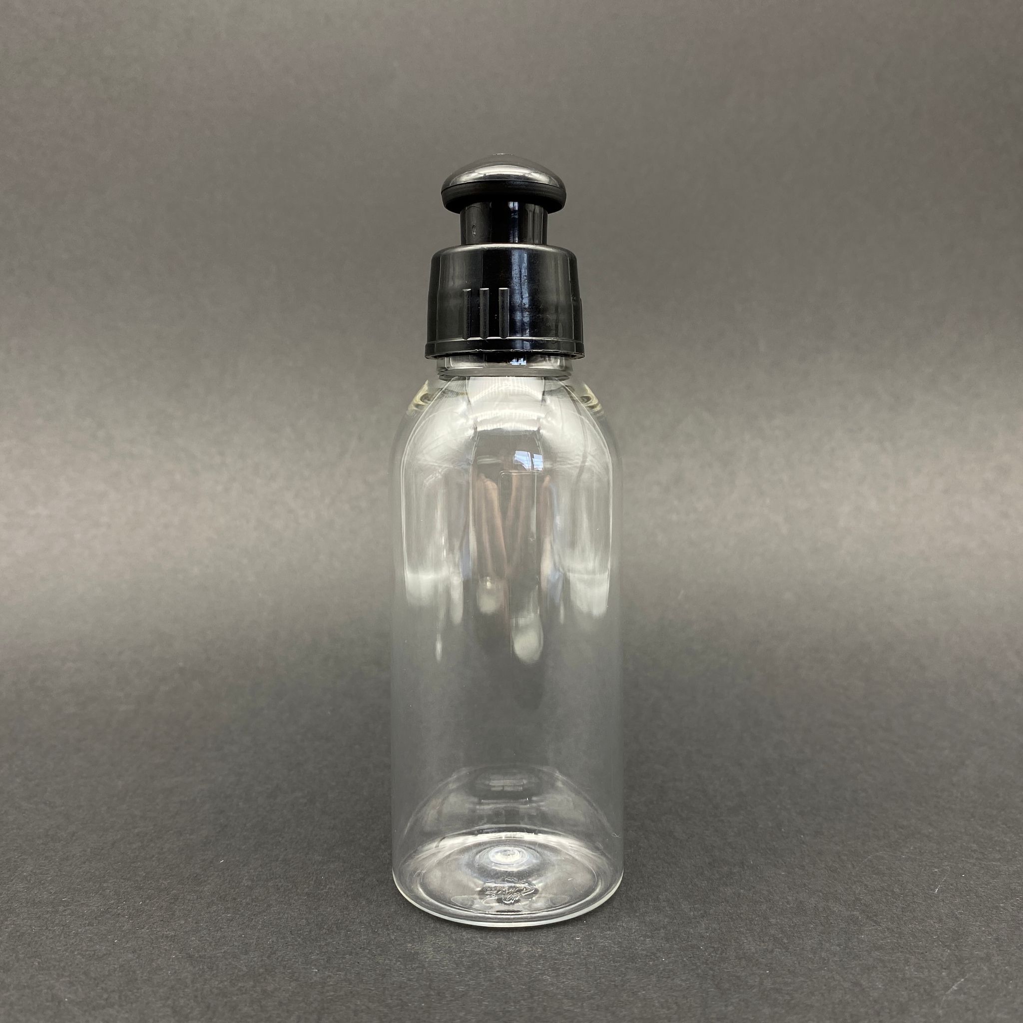 100 Cc Sert Pet Şişe - Siyah Pushpull Kapaklı  - 100 Ml Plastik Akıtıcılı Şişe