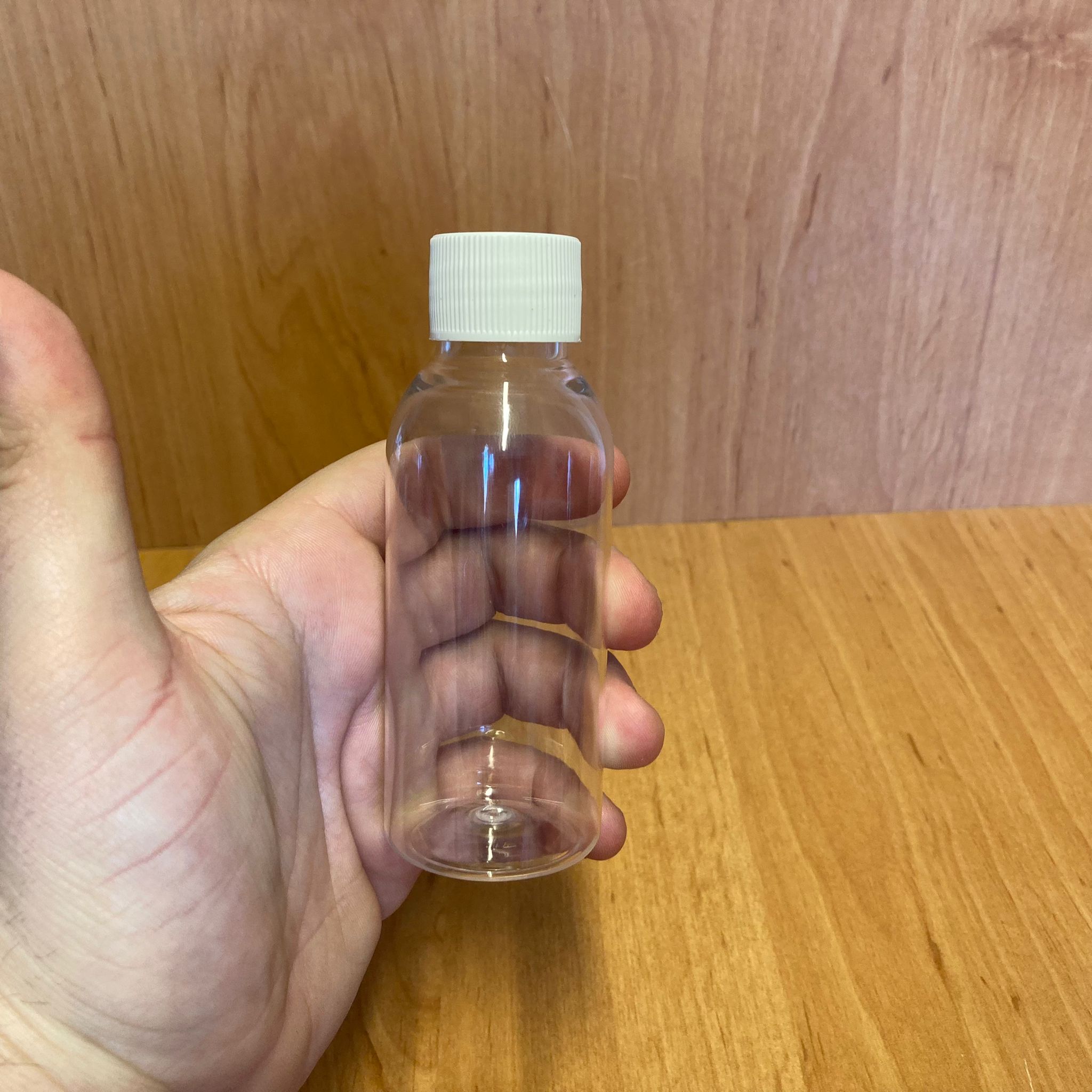 100 Cc Sert Plastik Şişe - Beyaz Kapaklı - 100 Ml Plastik Şişe