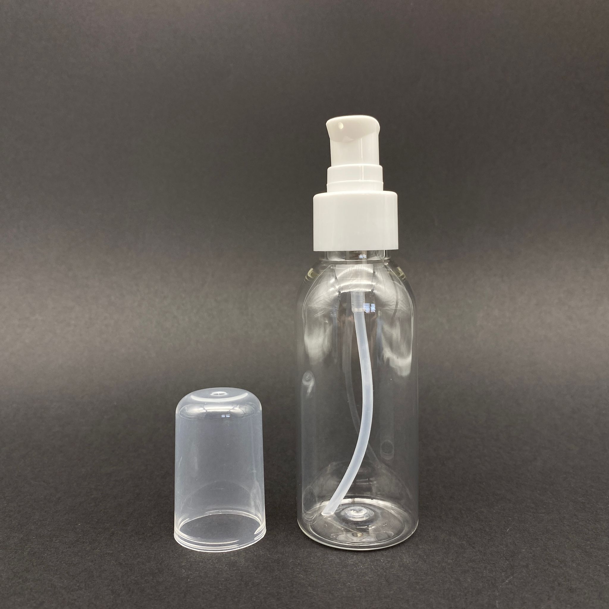100 Cc Sert Plastik Şişe Beyaz Losyon Pompalı Takım - 100 Ml Pompalı Pet Şişe