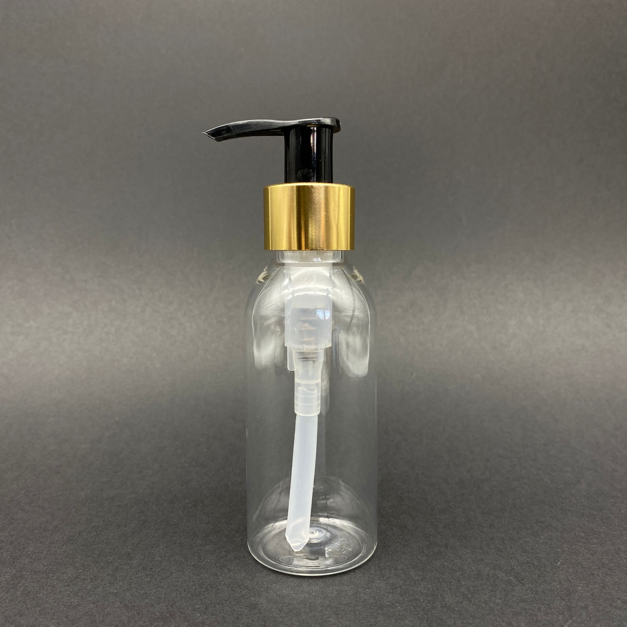 100 Cc Sert Plastik Şişe Gold Pompalı Takım - 100 Ml Pompalı Pet Şişe