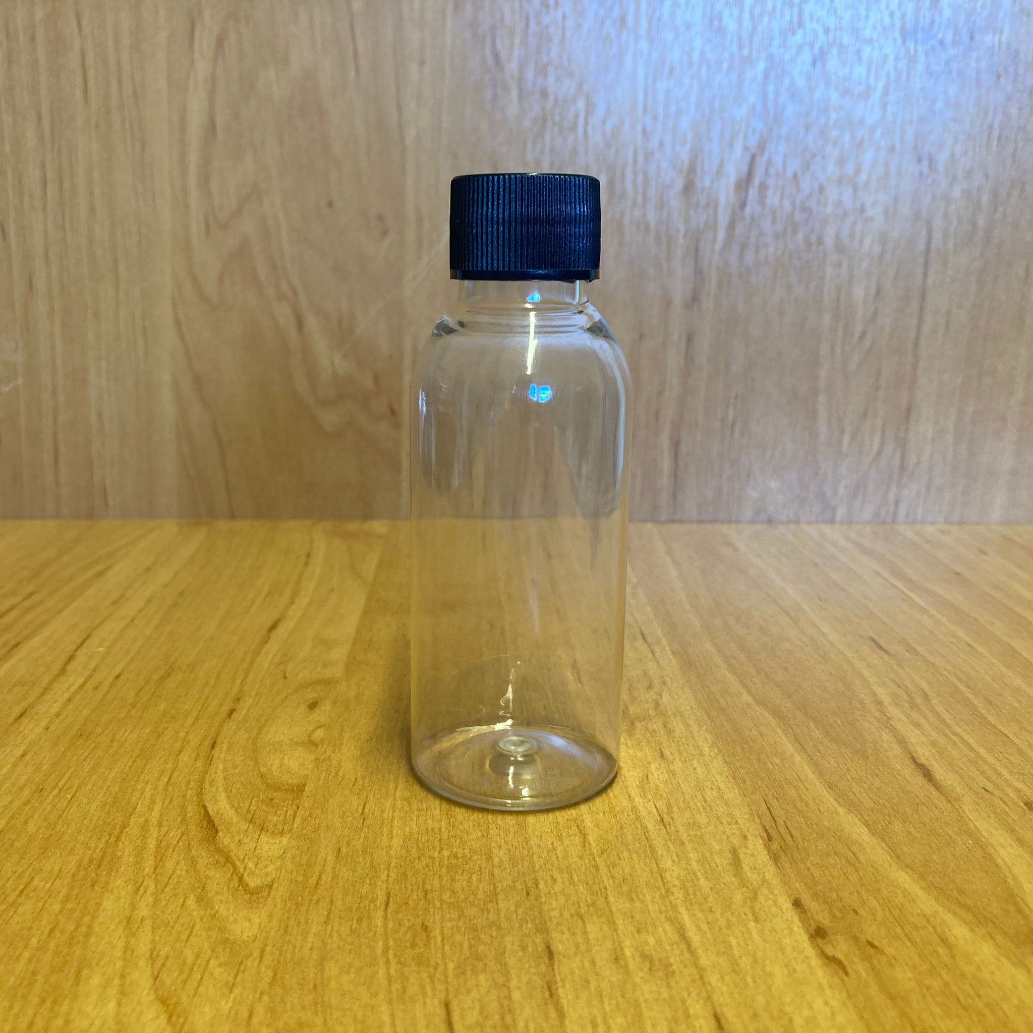 100 Cc Sert Plastik Şişe - Siyah Kapaklı - 100 Ml Plastik Şişe