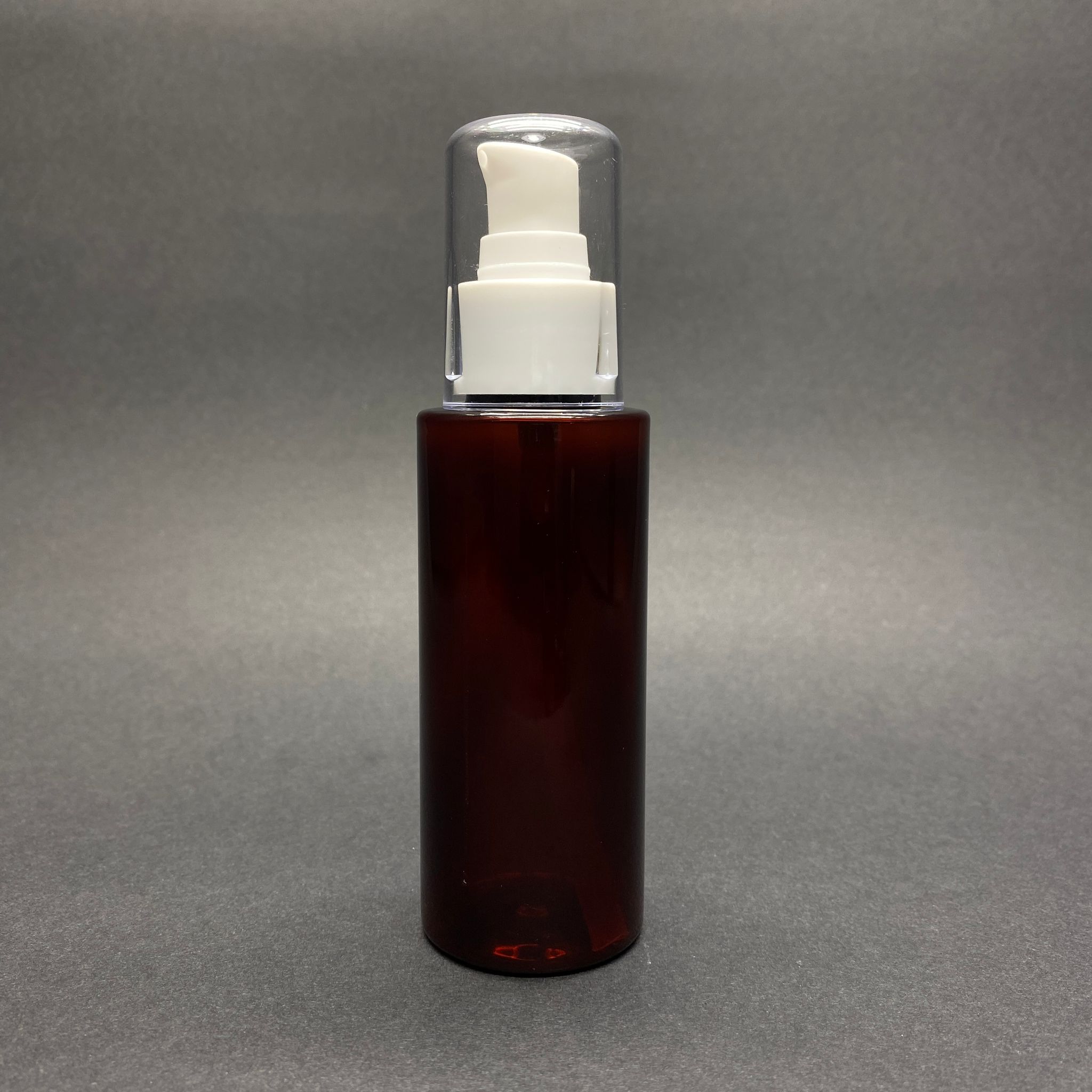 100 Cc Silindir Keskin Küt Model Sert (17 Gr) Pet Şişe - Beyaz Losyon Pompalı - Jel, Peelıng, Serum, Güneş Kremi Gibi Yoğun Kıvamlı Sıvılar İçin- Ağız Çapı 24 Mm - Amber