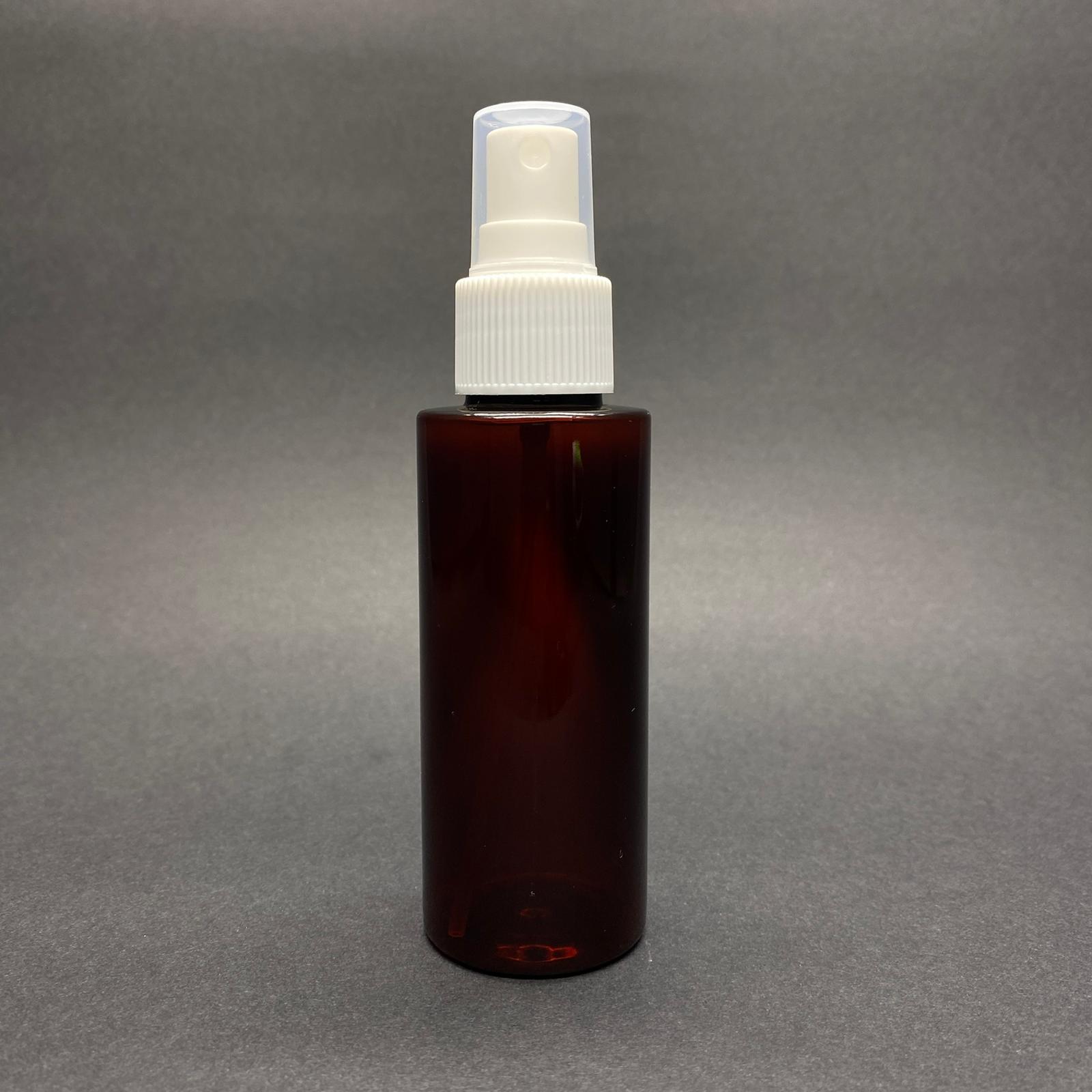 100 Cc Silindir Keskin Küt Model Sert (17 Gr) Pet Şişe - Beyaz Spreyli - Ağız Çapı 24 Mm - Amber