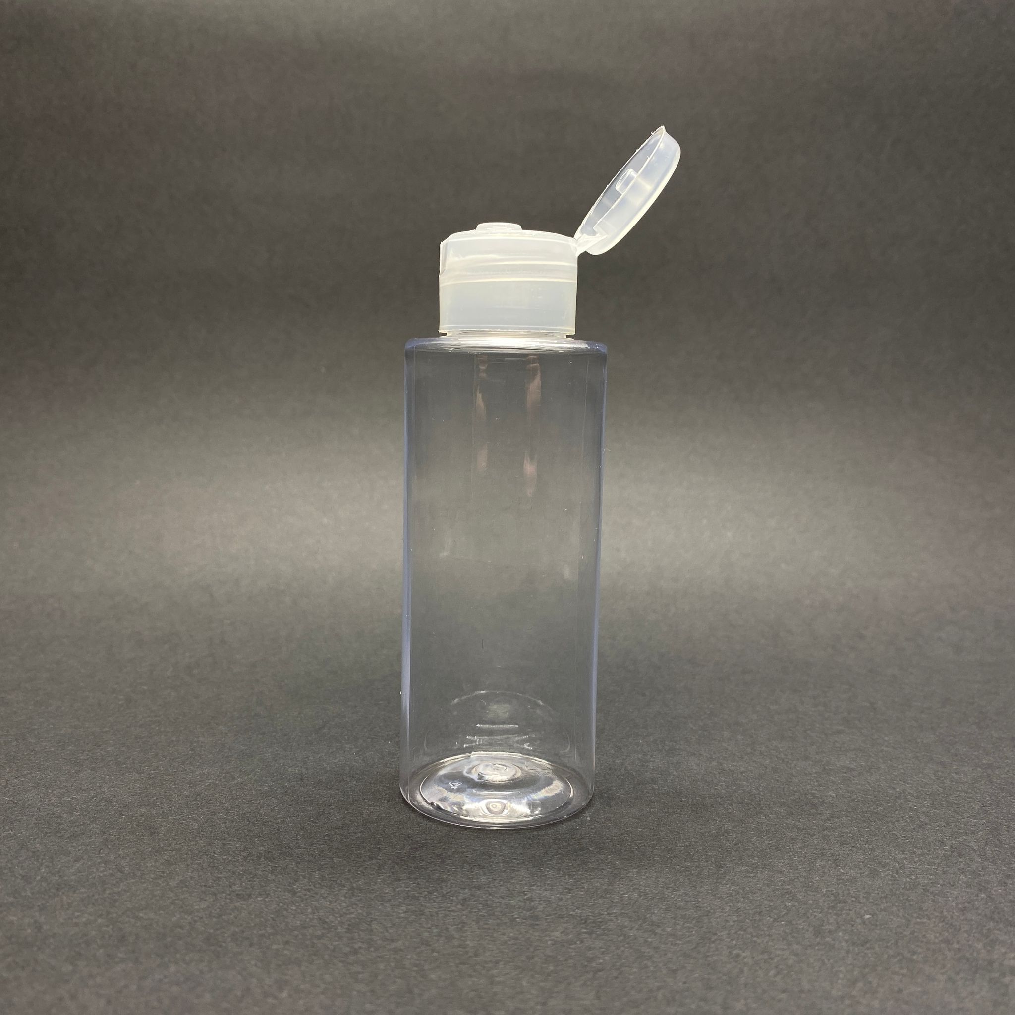 100 Cc Silindir Keskin Küt Model Sert (17 Gr) Pet Şişe - Şeffaf Fliptop Kapaklı - Ağız Çapı 24 Mm - Şeffaf