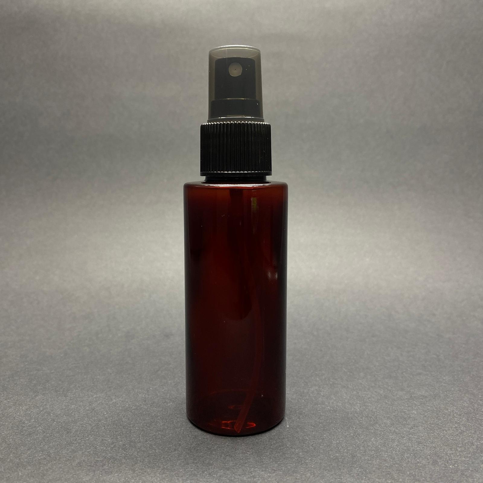 100 Cc Silindir Keskin Küt Model Sert (17 Gr) Pet Şişe - Siyah Spreyli - Ağız Çapı 24 Mm - Amber